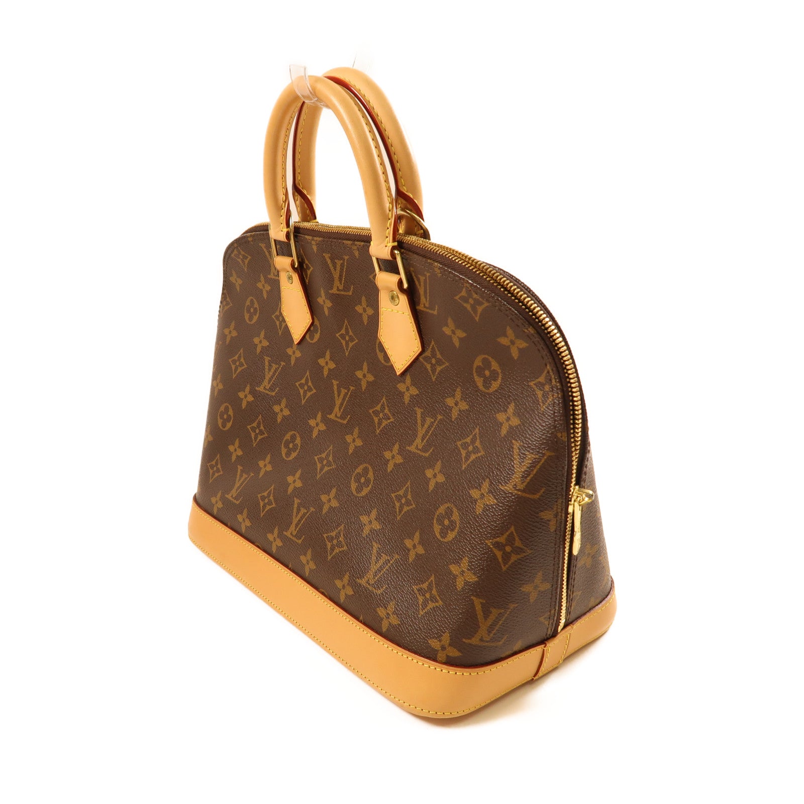 LOUIS VUITTON Monogram Alma PM金扣手挽袋啡色