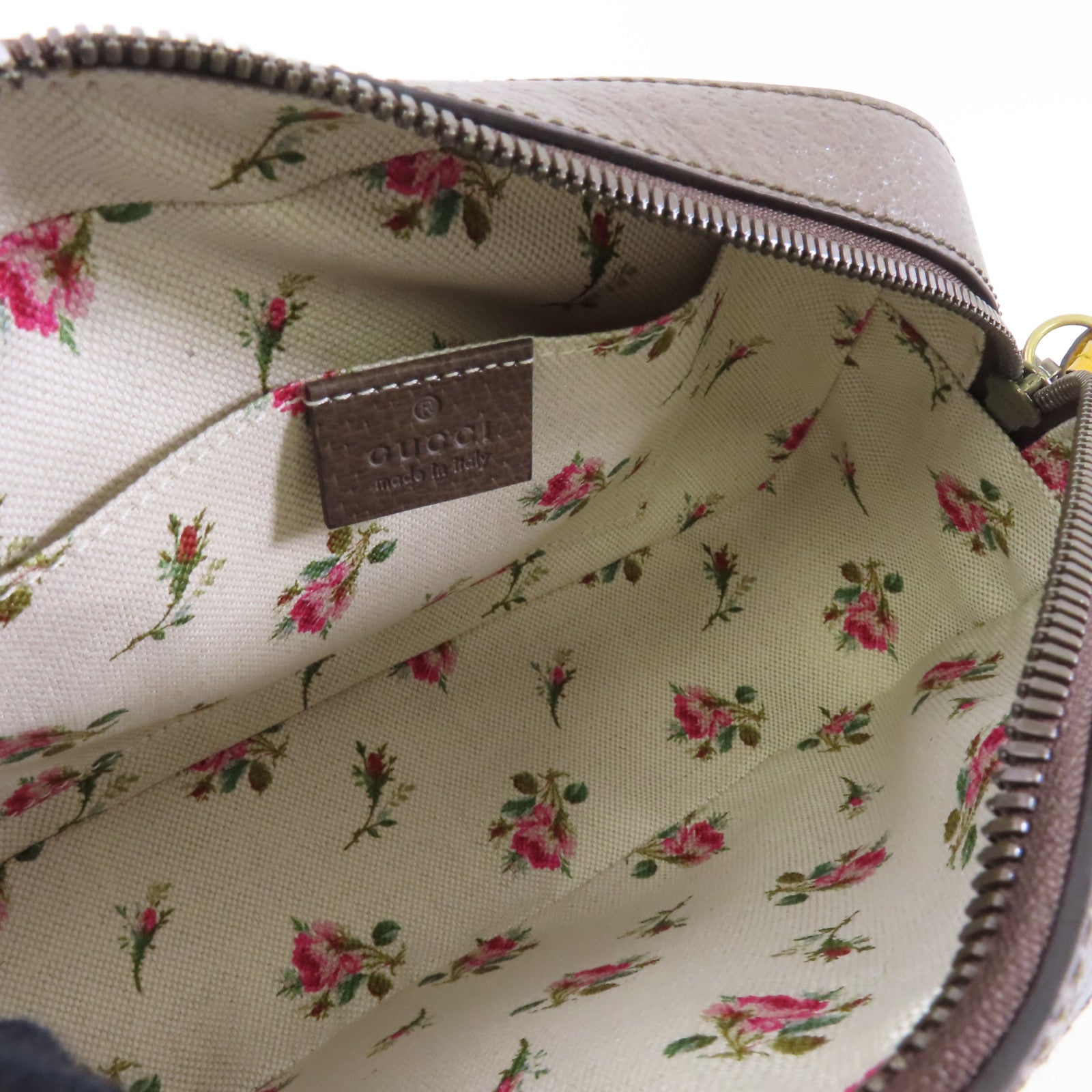 GUCCI 塗層帆布Neo Vintage GG Supreme金扣肩背袋棕色