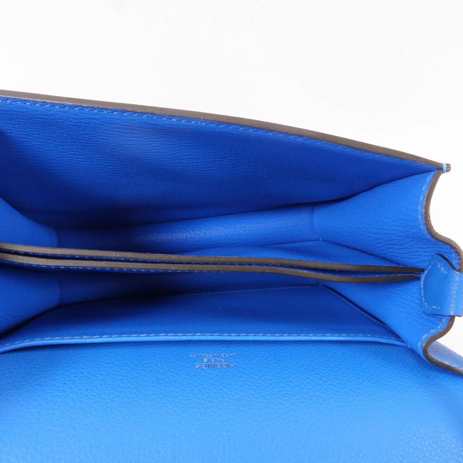 HERMES Evercolor皮革Roulis Mini肩背袋Bleu Hydra