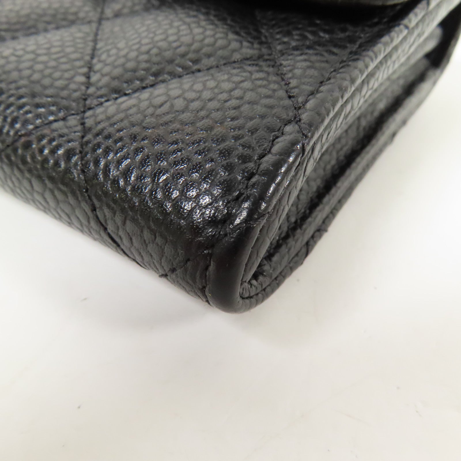 CHANEL 牛皮皮革Long Wallet金扣長錢包