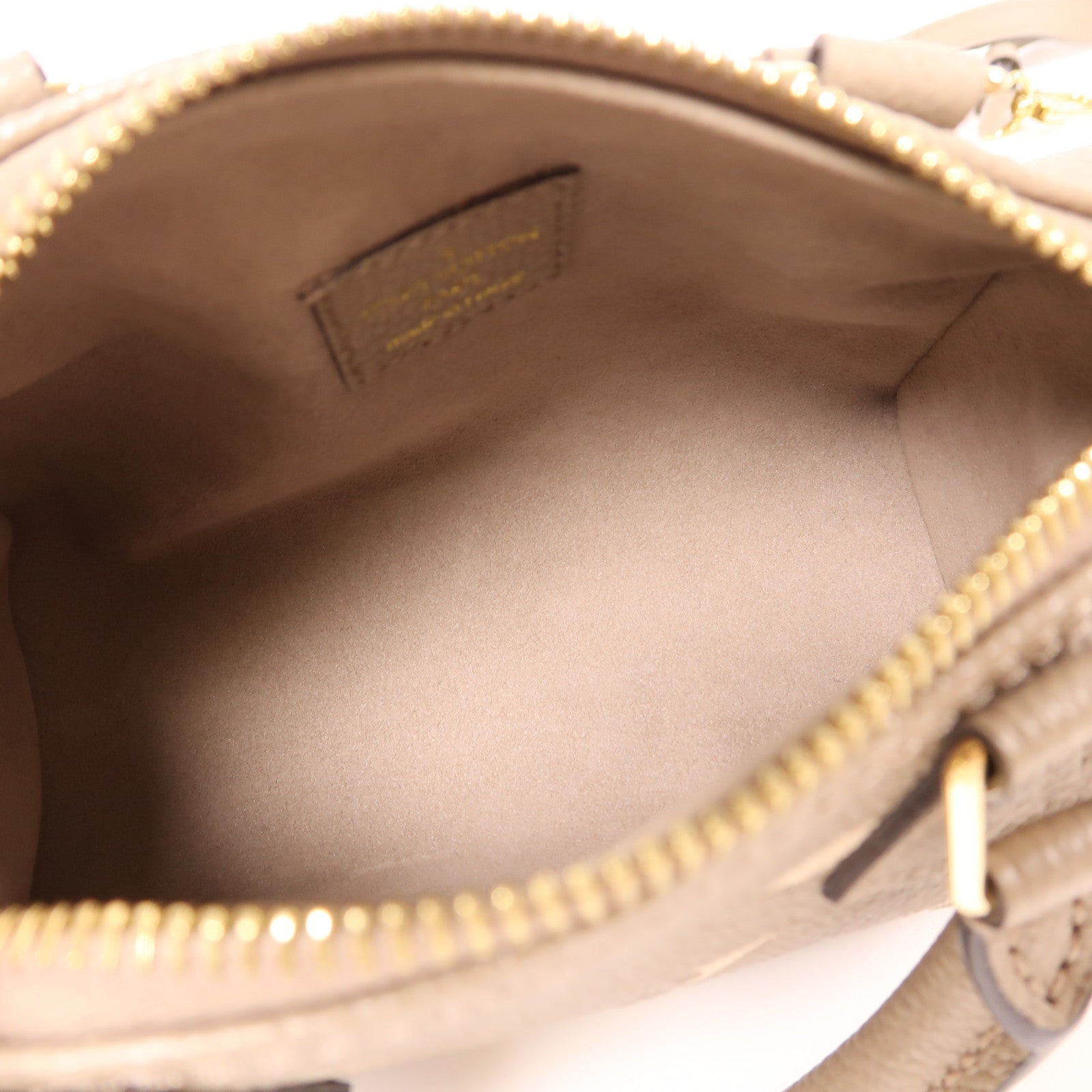 LOUIS VUITTON Monogram Empreinte Nano Speedy金扣手挽肩背兩用袋灰色