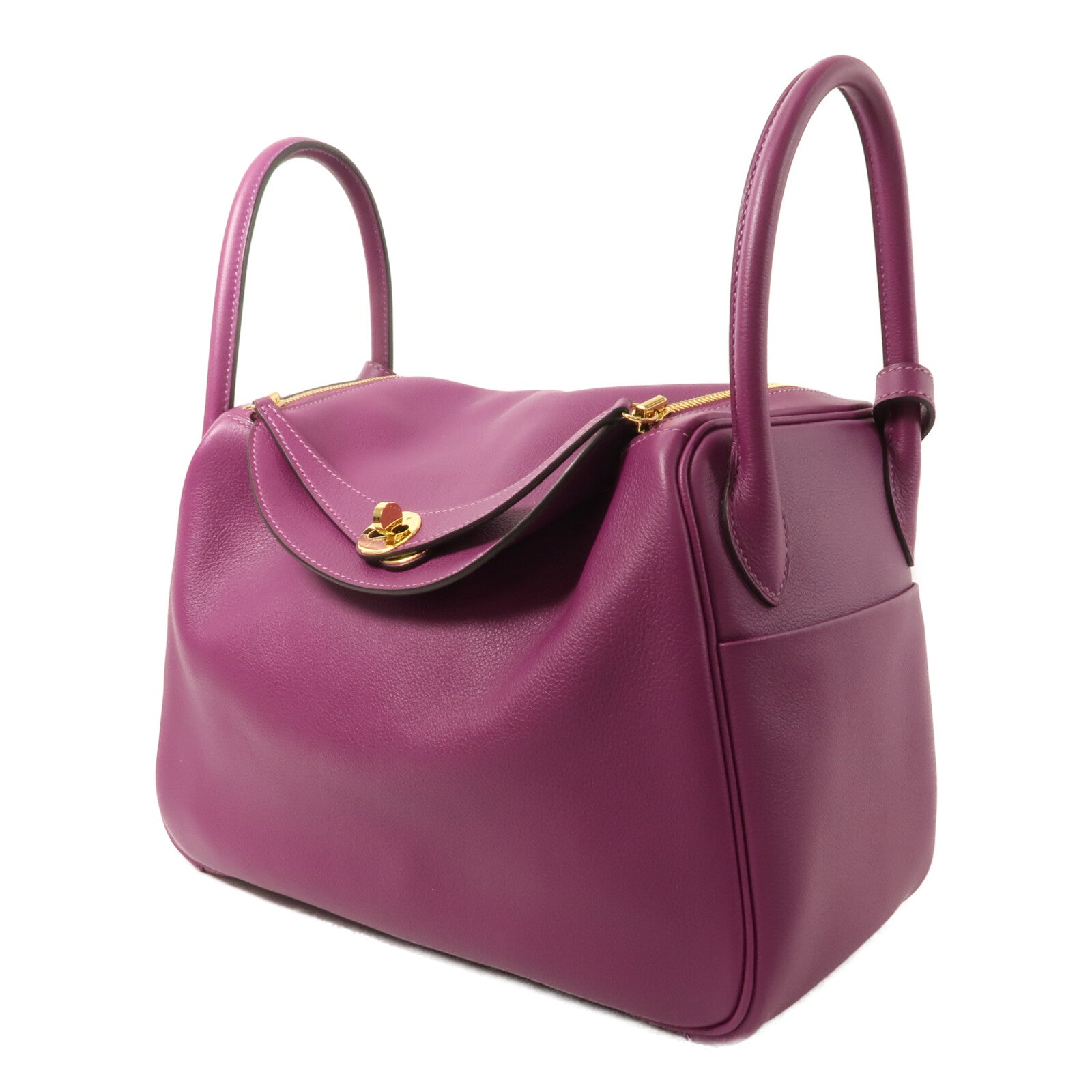 HERMES Evercolor皮革Lindy 30手挽肩背兩用袋Anemone