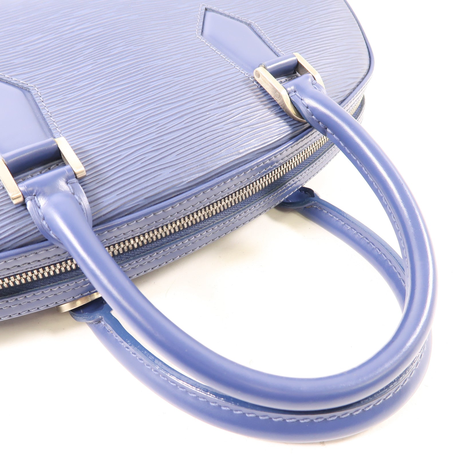 LOUIS VUITTON Epi Jasmine銀扣手挽袋藍色