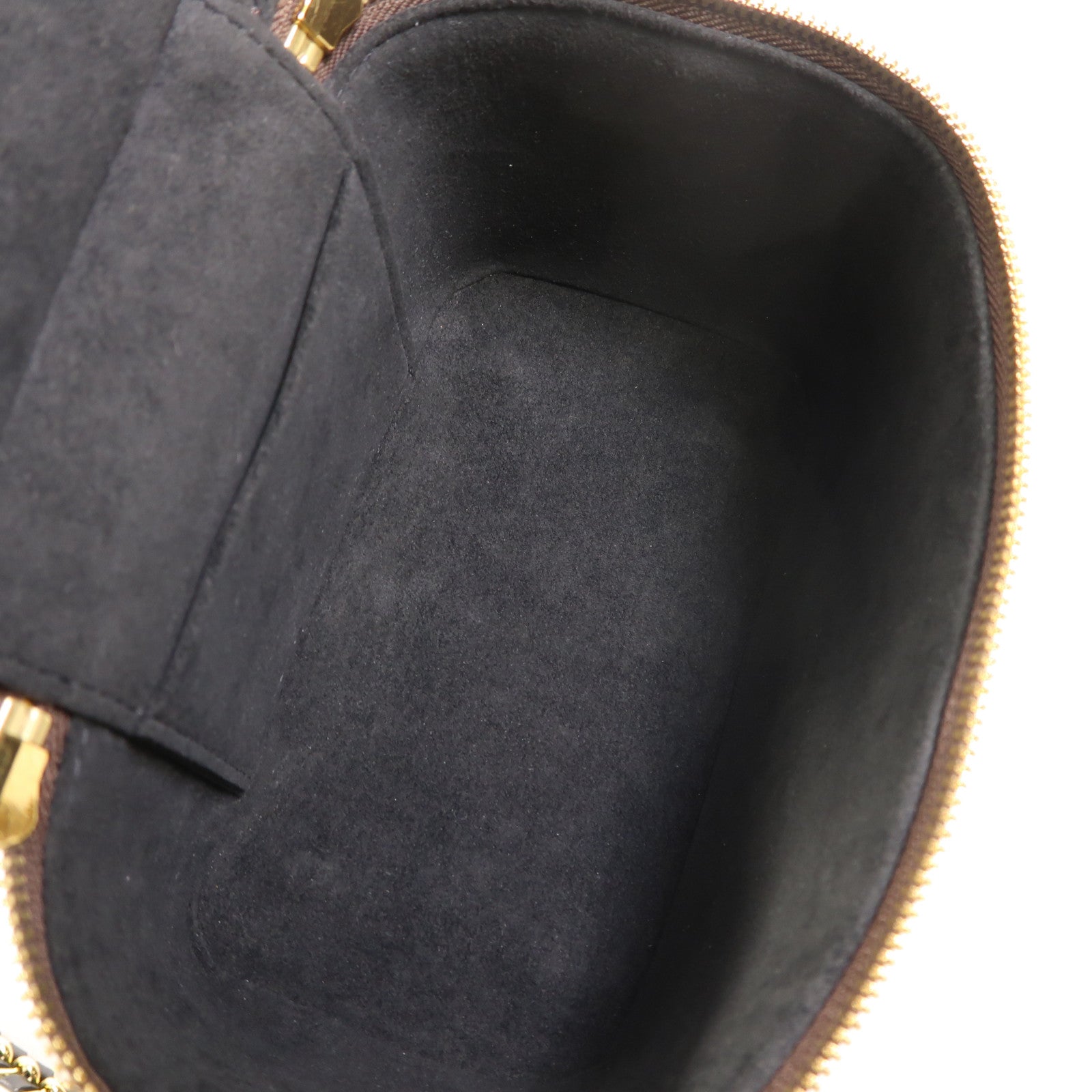 LOUIS VUITTON Monogram Reverse Vanity PM金扣手挽肩背兩用袋棕色