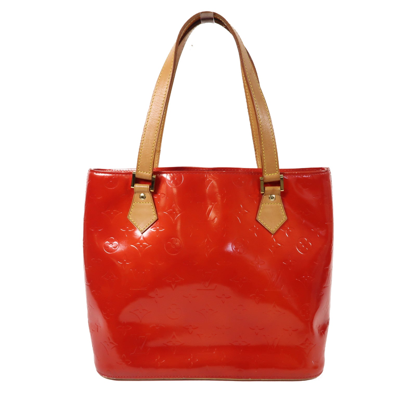 LOUIS VUITTON 【激減優惠】Monogram Vernis Houston金扣手挽袋紅色