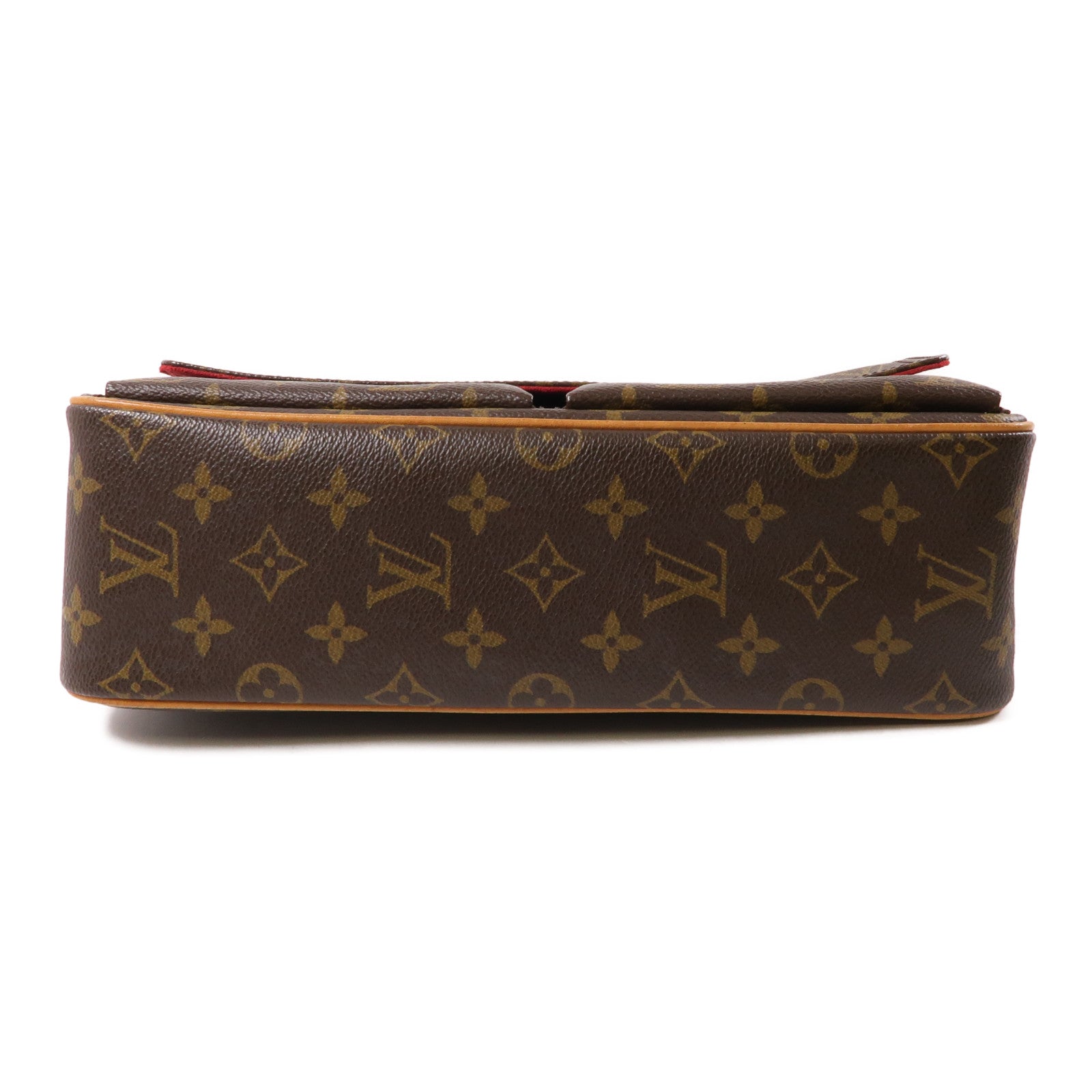 LOUIS VUITTON Monogram Viva Cite MM金扣肩背袋棕色