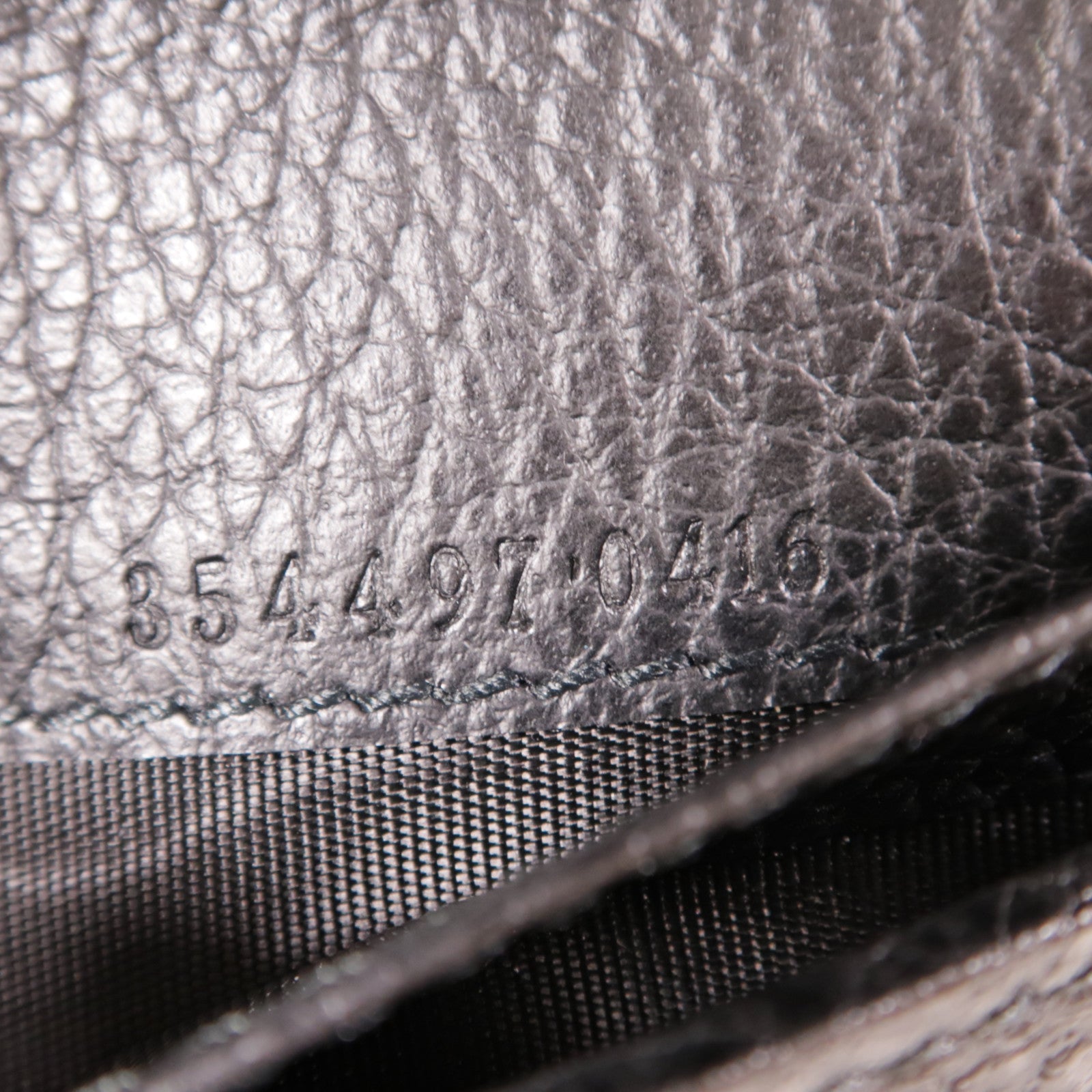 GUCCI GG GHW Long Wallet 354497 Calfskin Leather Black