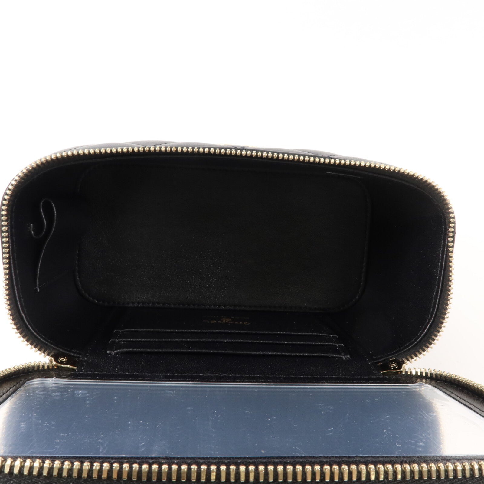 CHANEL 羊皮皮革Handle Vanity Case鏈帶手挽肩背兩用袋