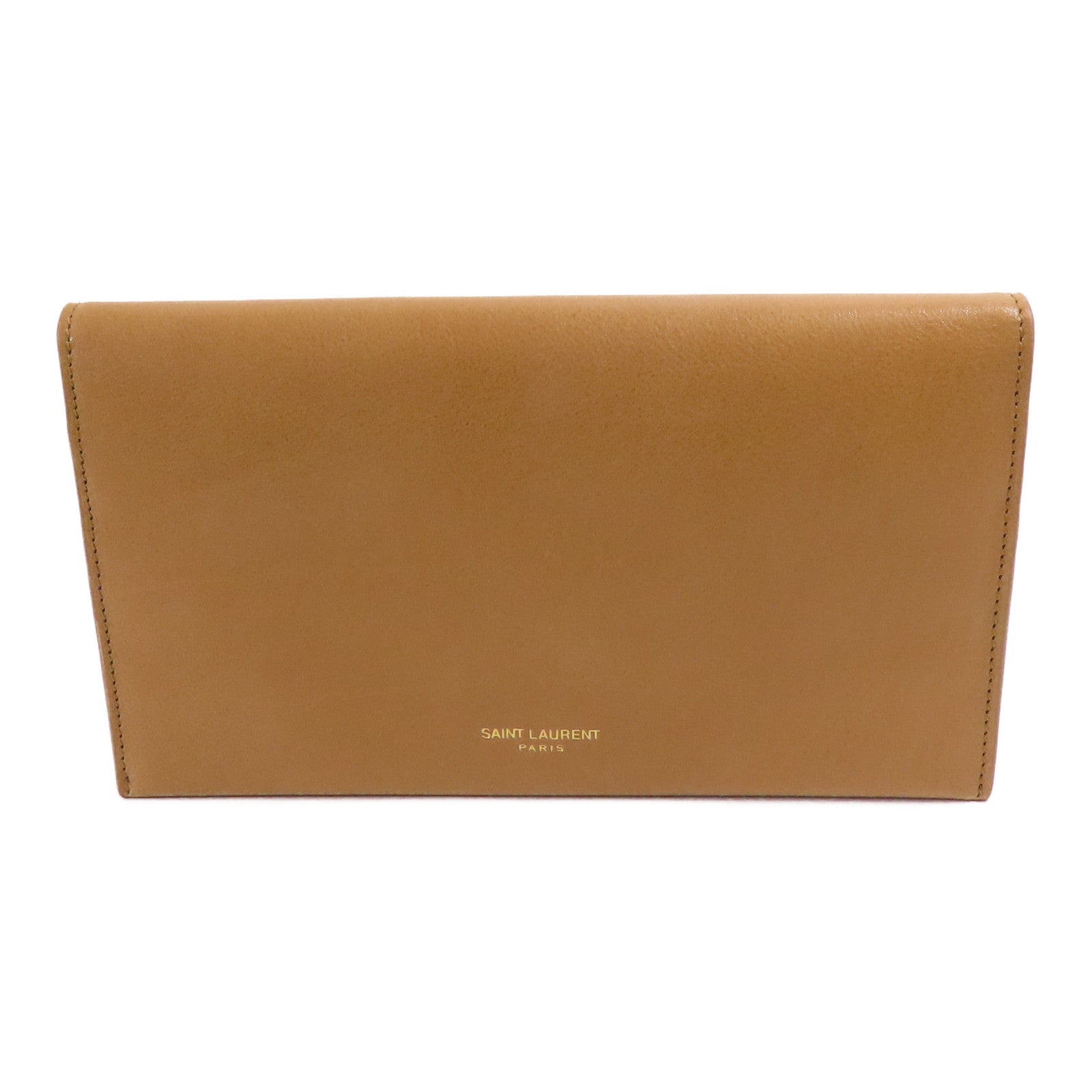 SAINT LAURENT 牛皮皮革Letter Large Wallet金扣長錢包