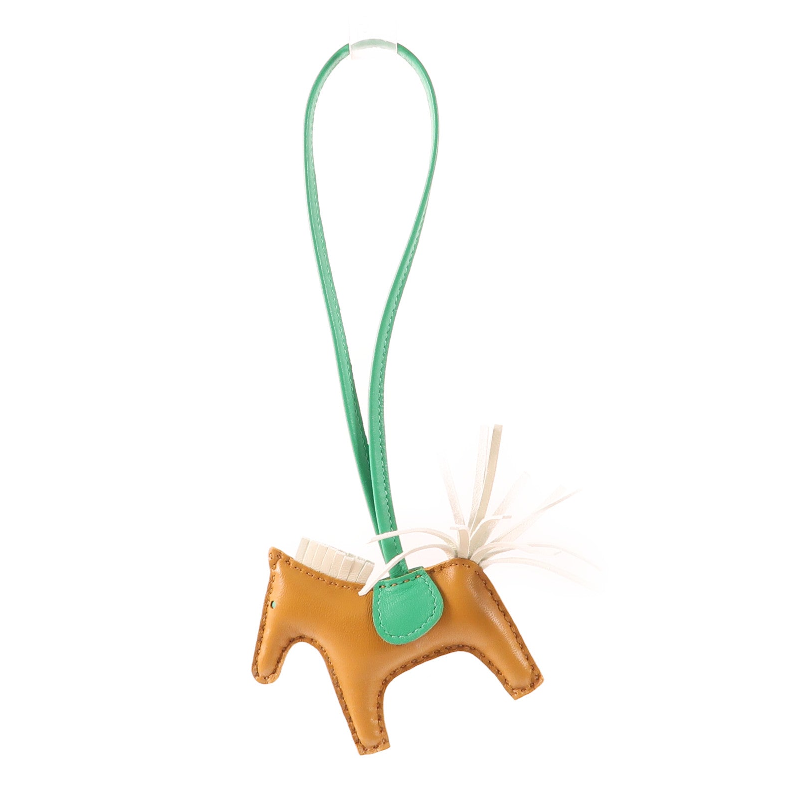 HERMES Swift皮革Rodeo PM掛飾2H Kraft