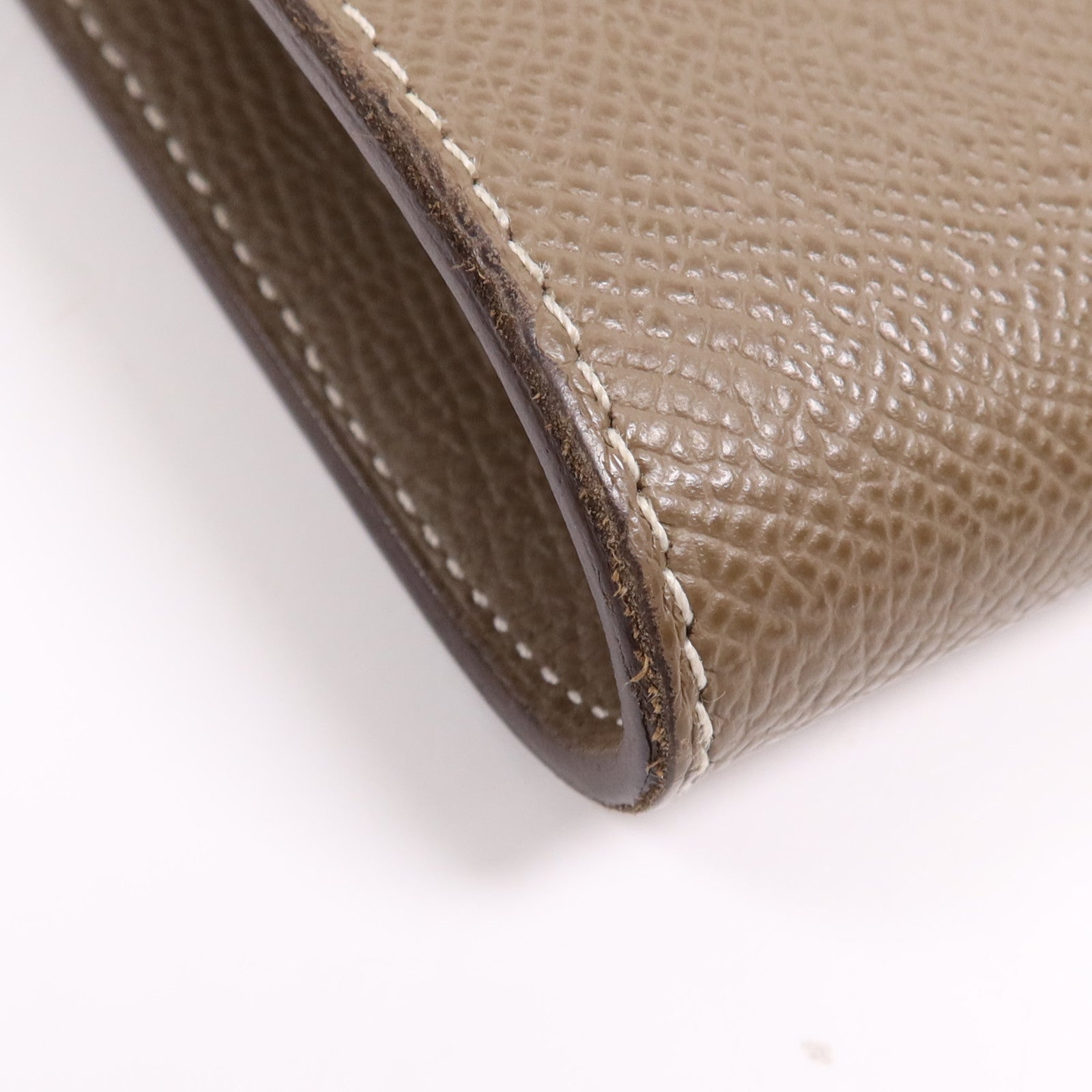 HERMES Epsom皮革Kelly To Go銀扣肩背袋Etoupe