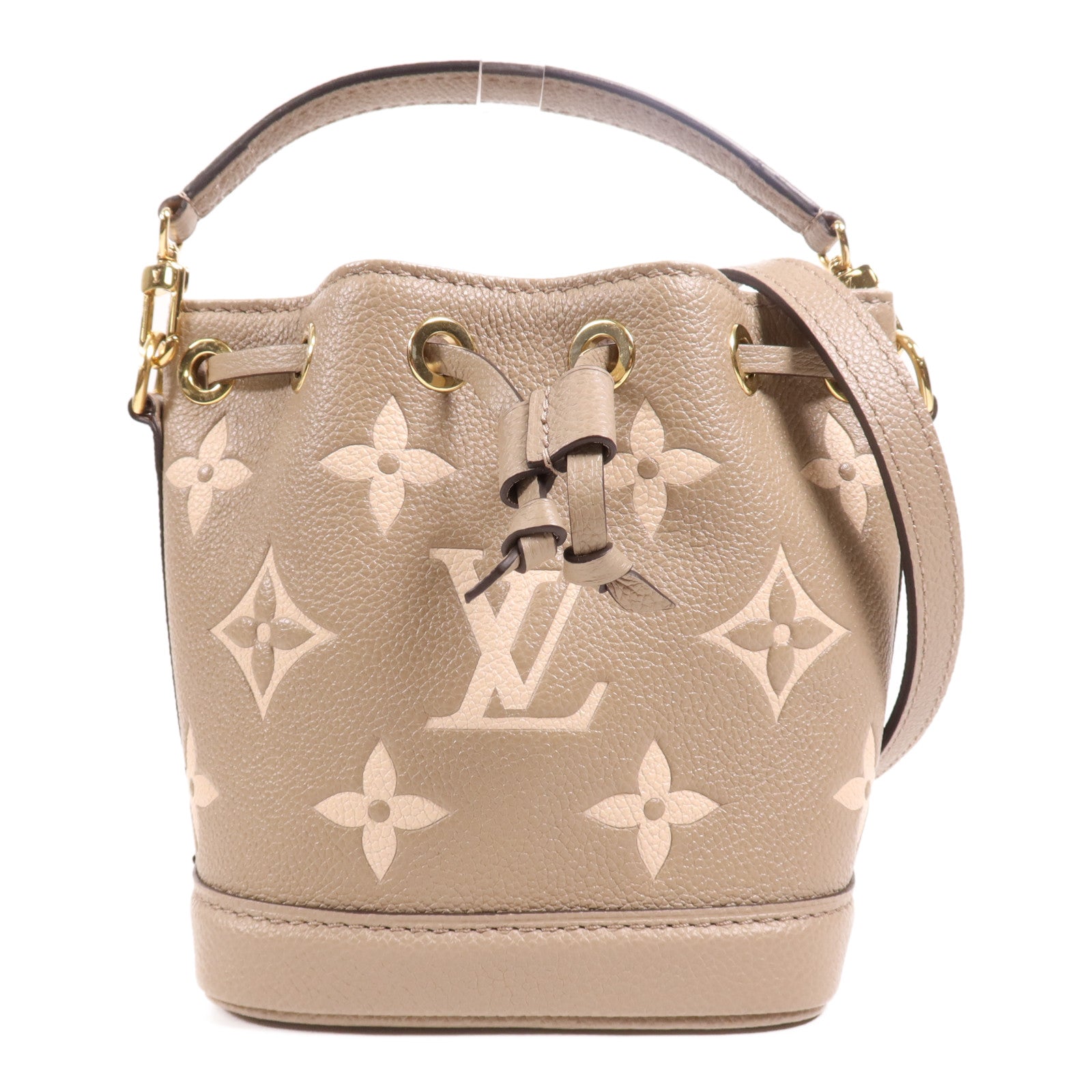 LOUIS VUITTON Monogram Empreinte Nano Noe金扣手挽肩背兩用袋