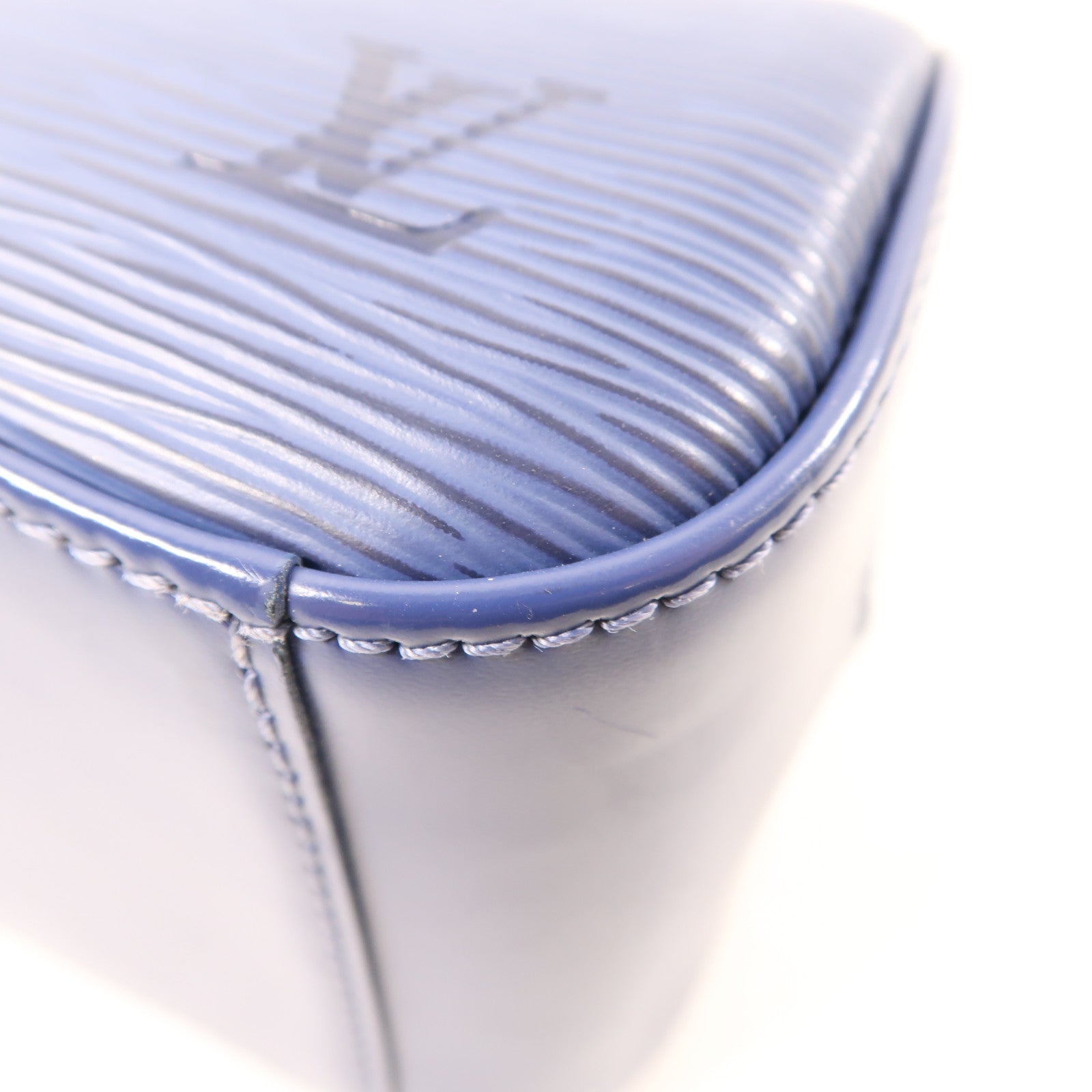 LOUIS VUITTON Epi Jasmine銀扣手挽袋藍色