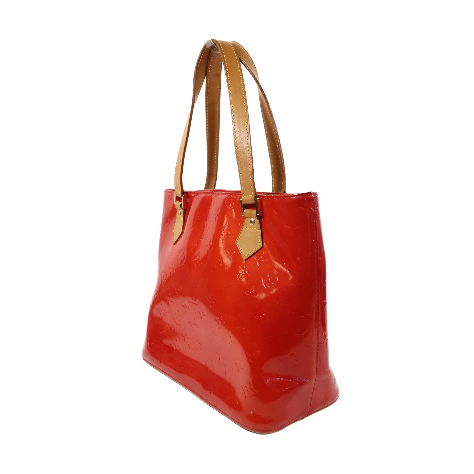 LOUIS VUITTON 【激減優惠】Monogram Vernis Houston金扣手挽袋紅色