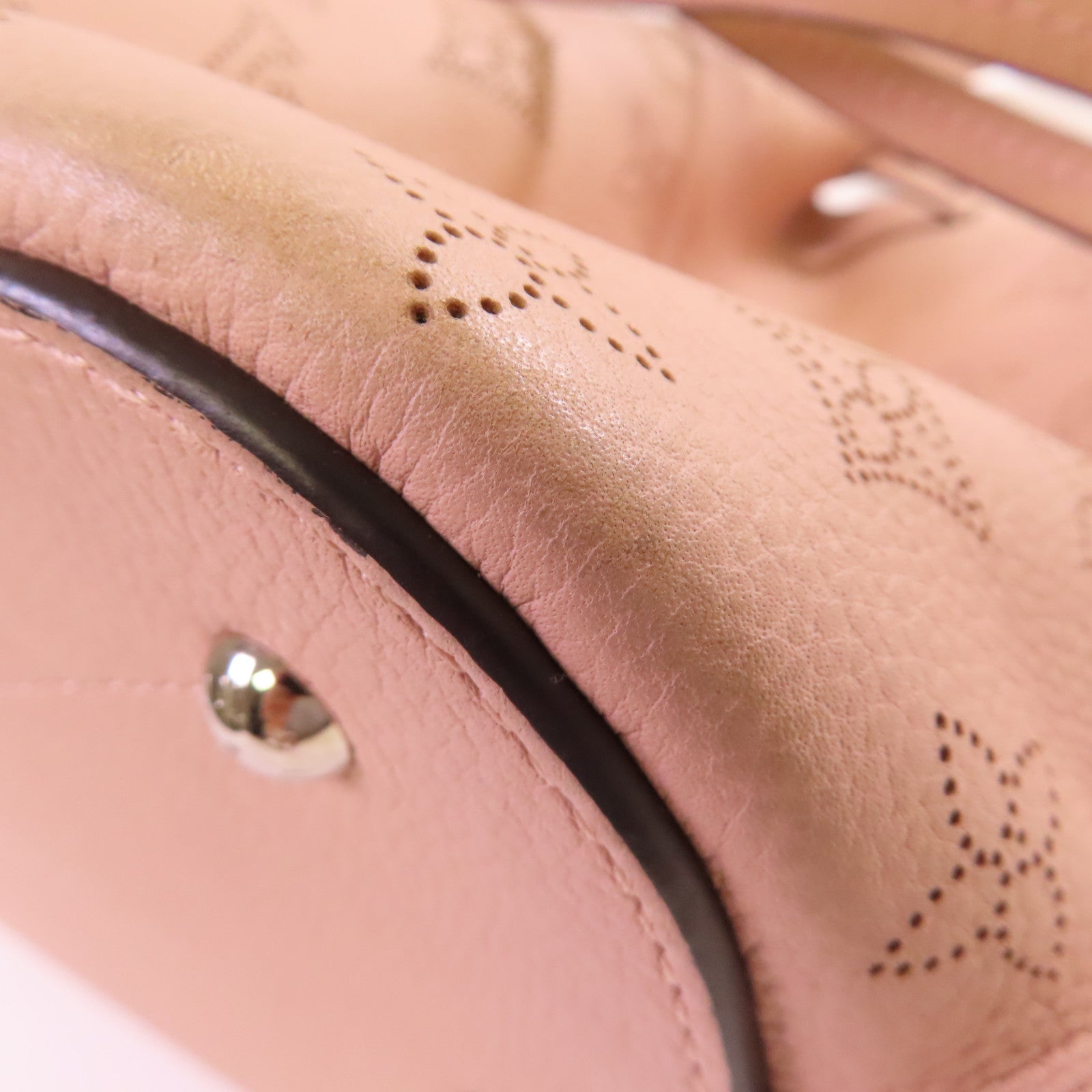 LOUIS VUITTON 【激減優惠】Monogram Mahina Girolata 2Way Bag銀扣手挽肩背兩用袋粉紅色