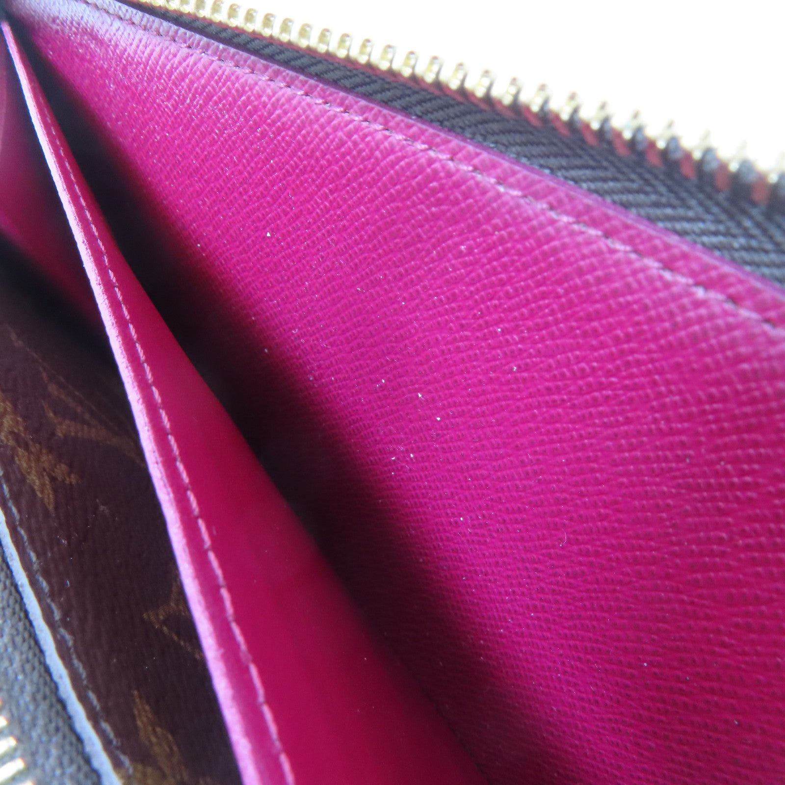 LOUIS VUITTON Monogram Zipper Wallet金扣長錢包啡色