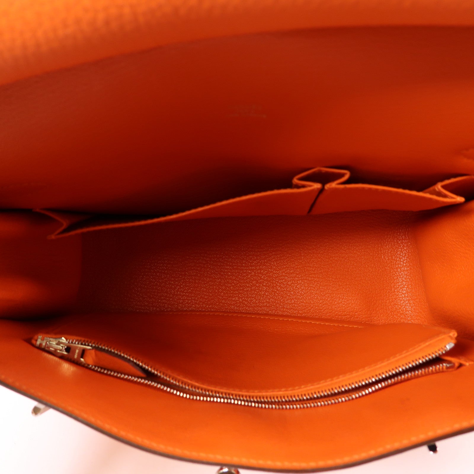 HERMES PHW Jypsiere 28 Shoulder Bag Taurillon Clemence Leather Orange