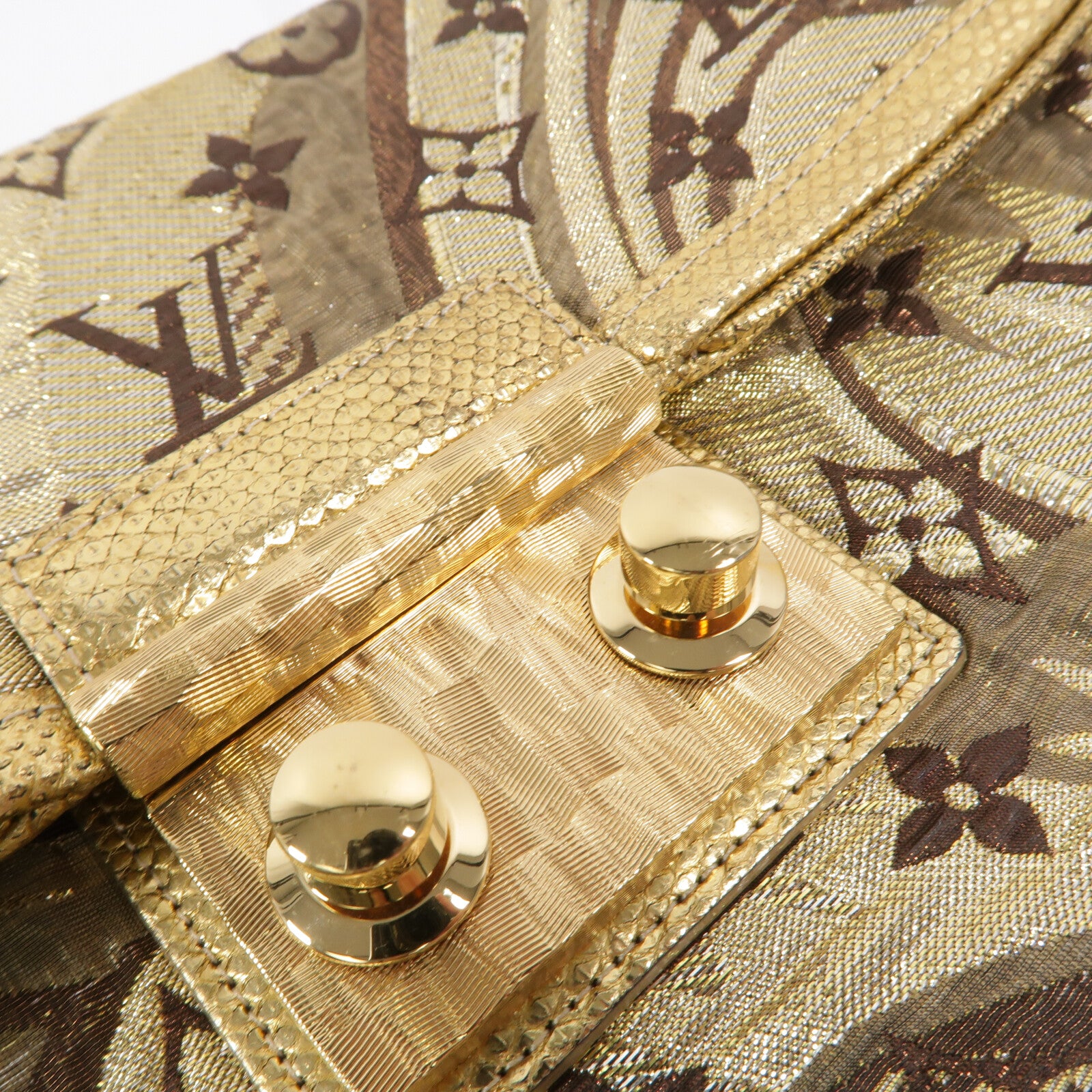 LOUIS VUITTON Metallic Monogram Brocade Thalie Clutch手拿包