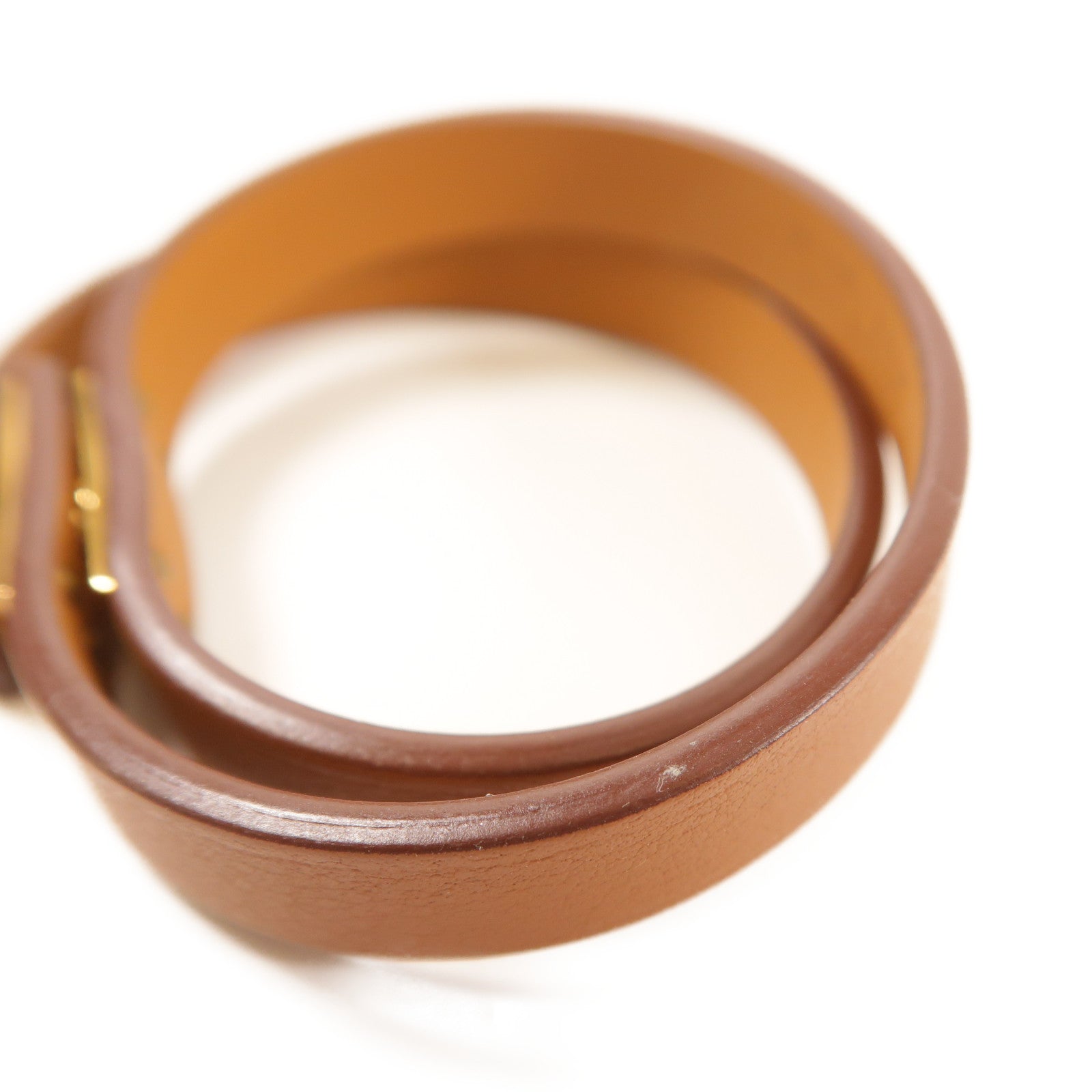HERMES GHW Mini Kelly Double Tour Bracelet Veau Swift Leather Gold