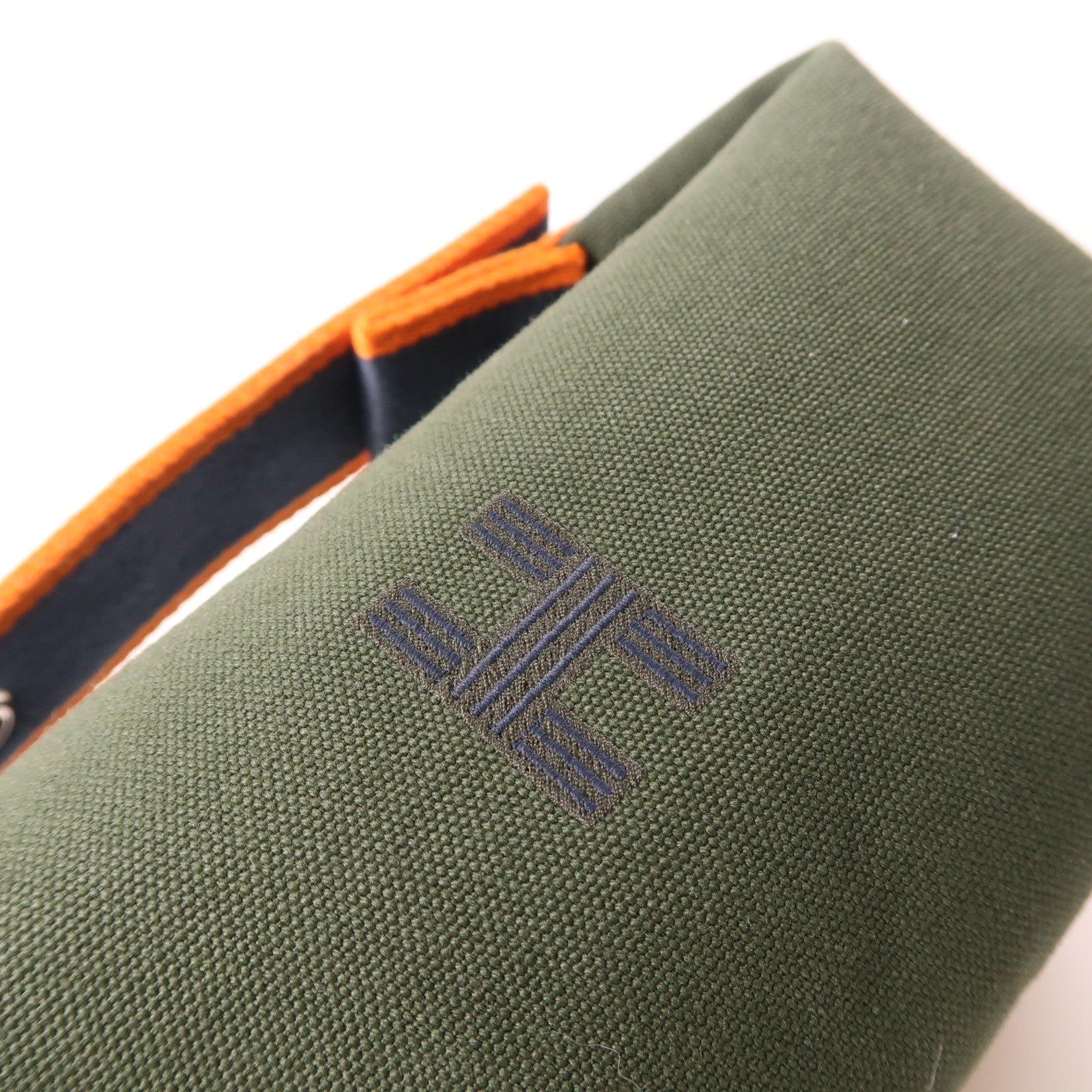 HERMES Toile H Bride a Brac銀扣手挽袋深綠色