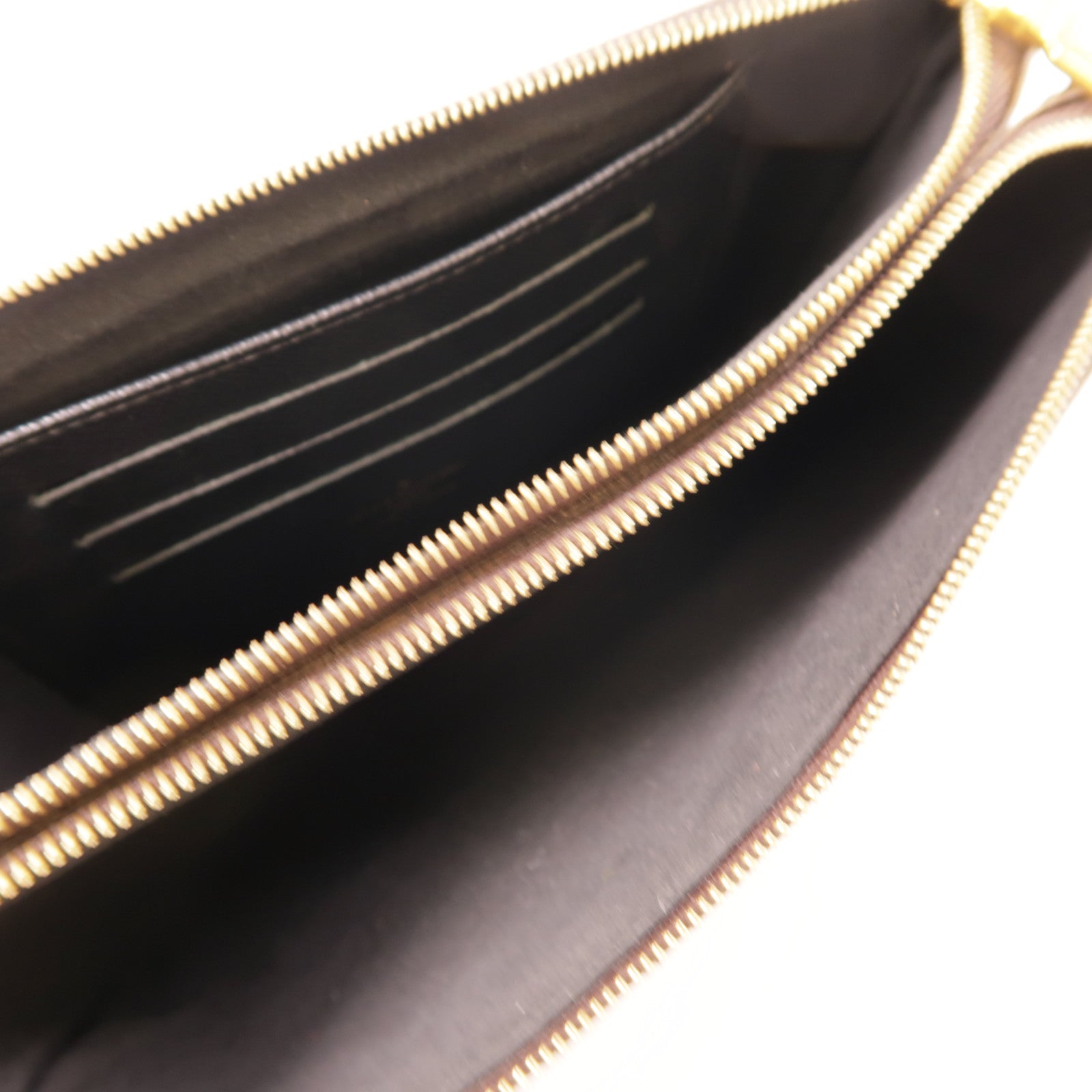 LOUIS VUITTON Monogram Double Zip Pochette金扣肩背袋