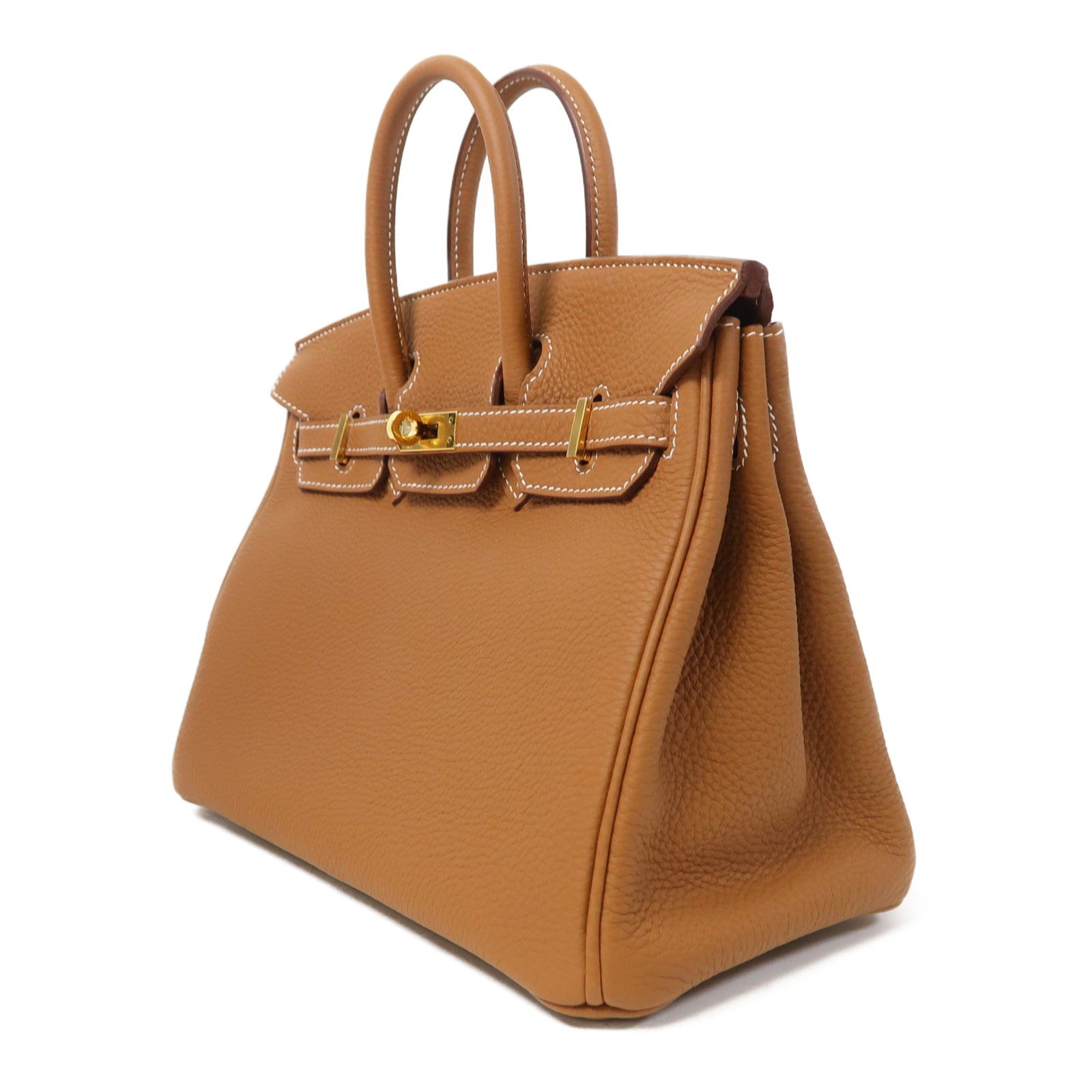 HERMES Togo皮革Birkin 25金扣手挽袋經典駝色