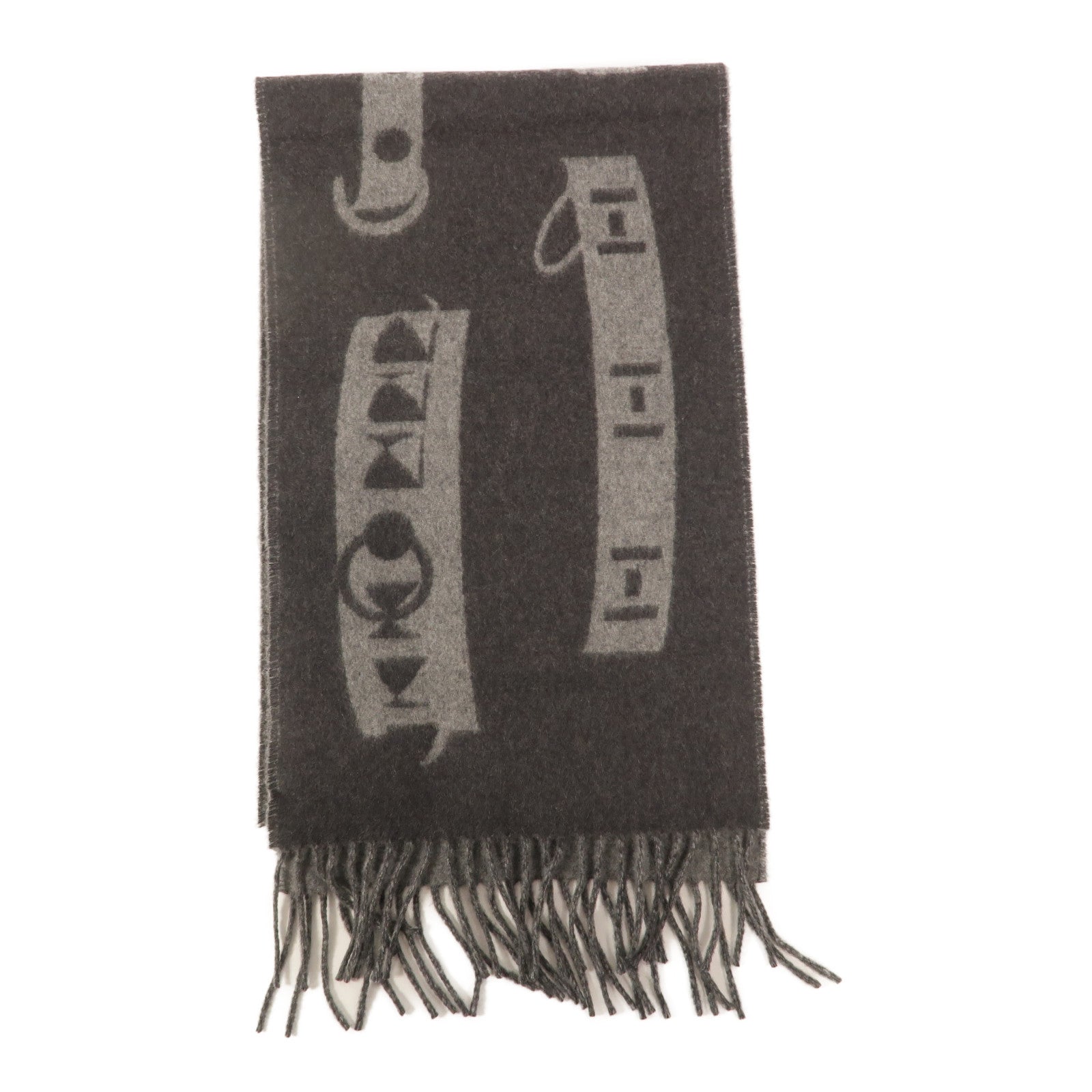 HERMES 羊絨Colliers De Chiens Scarf 170x25圍巾