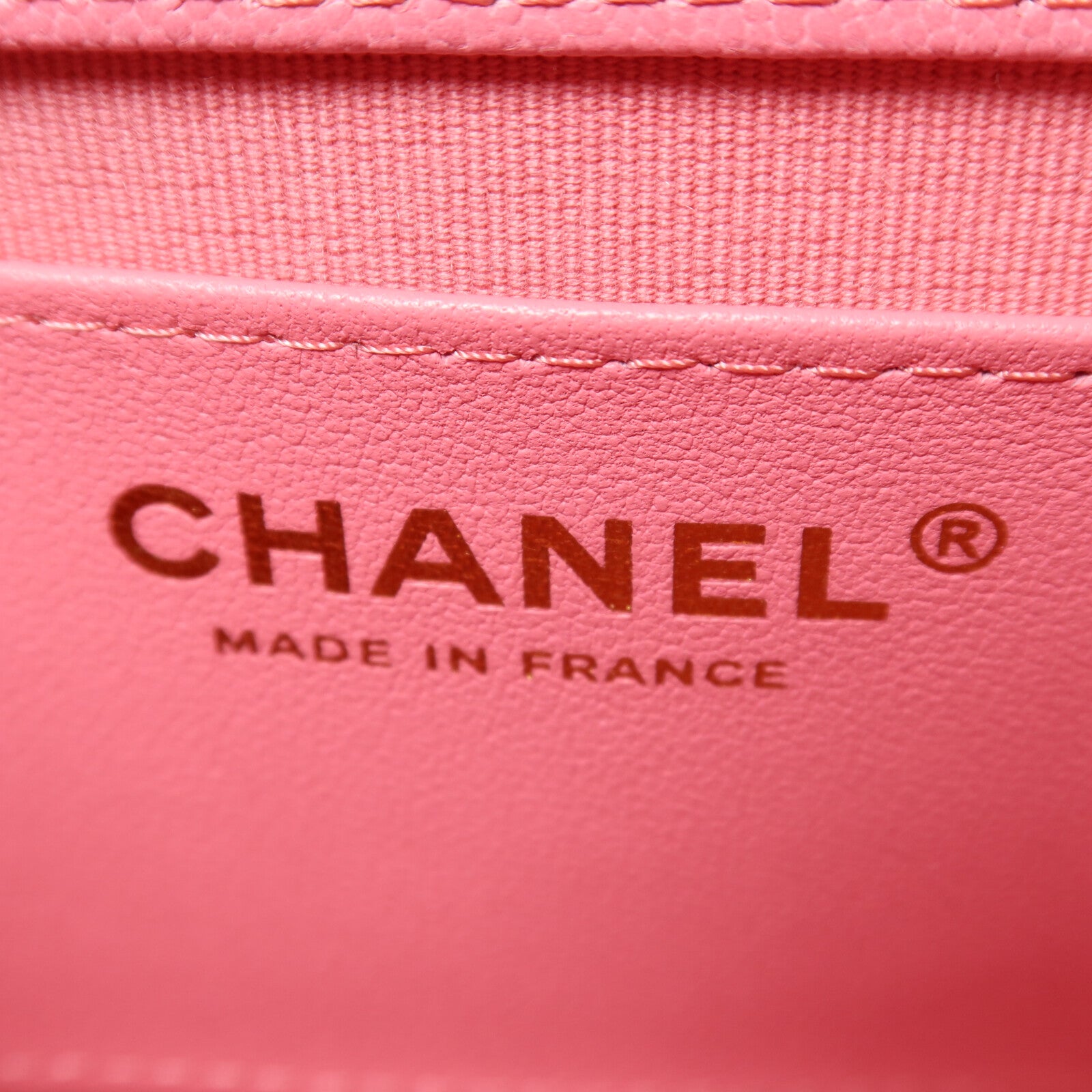 CHANEL 牛皮皮革Chain Shoulder金扣鏈帶肩背袋
