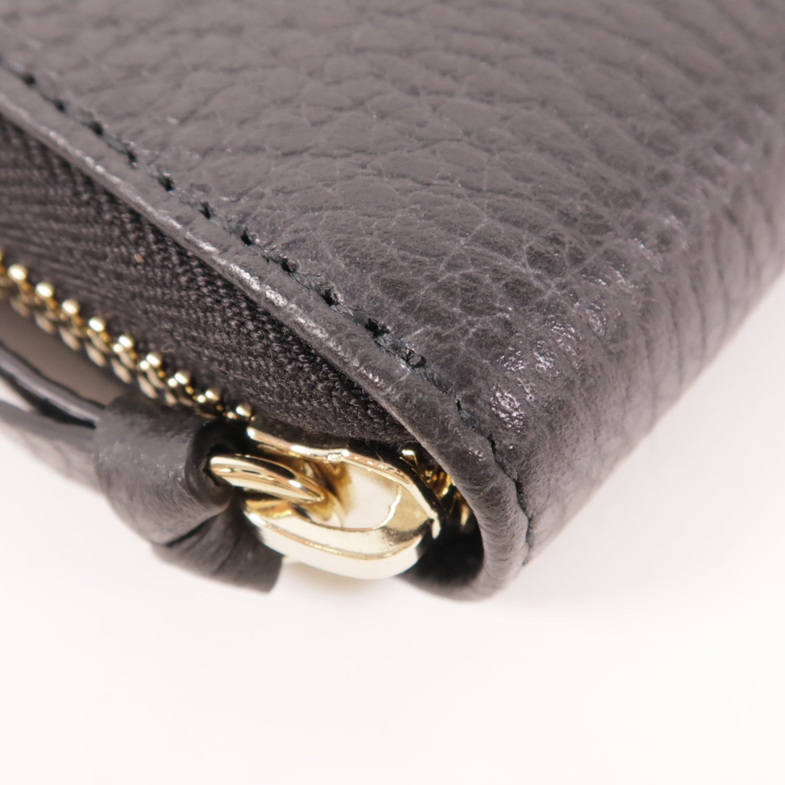 GUCCI GG GHW Long Wallet 354497 Calfskin Leather Black