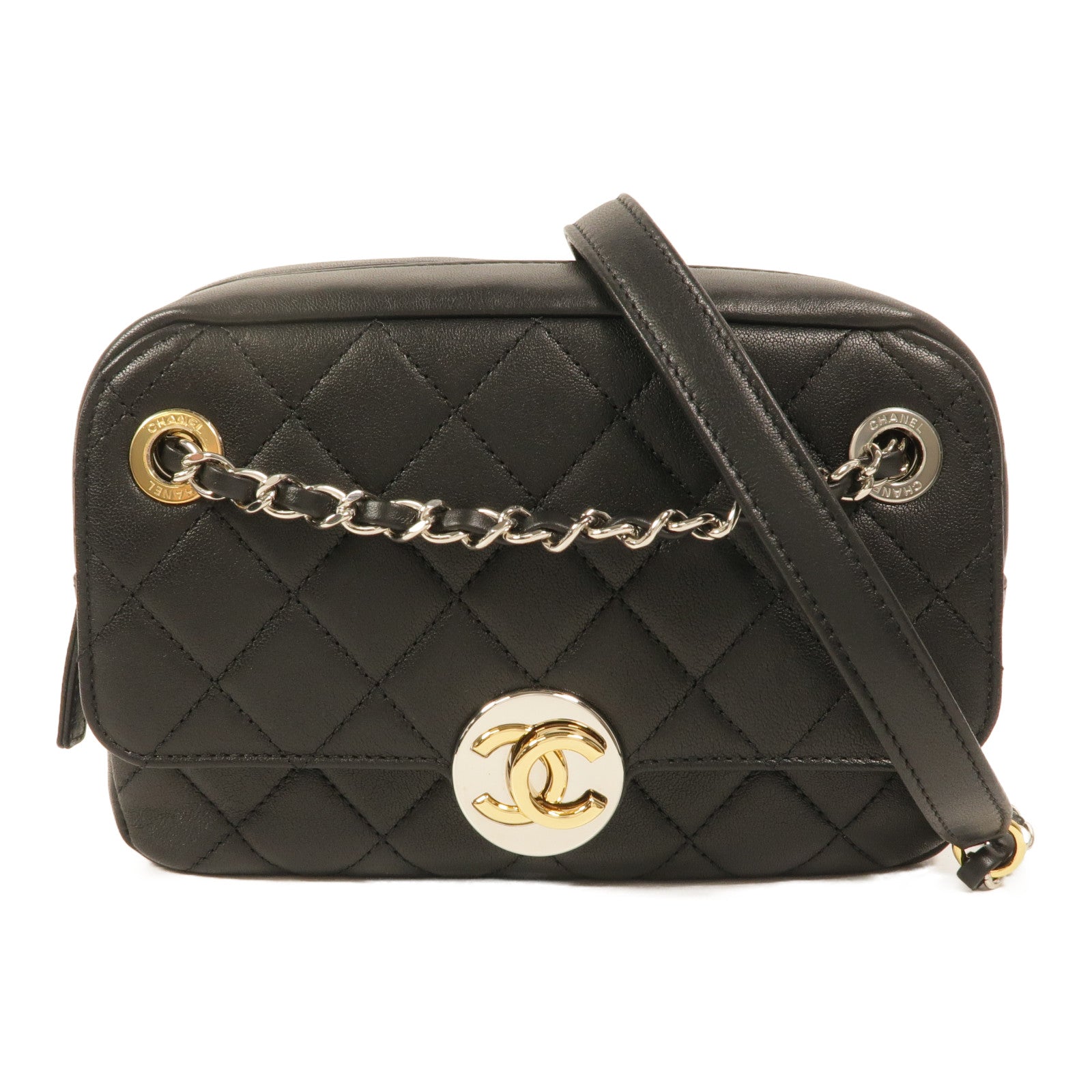 CHANEL 牛皮皮革Shoulder Bag鏈帶肩背袋