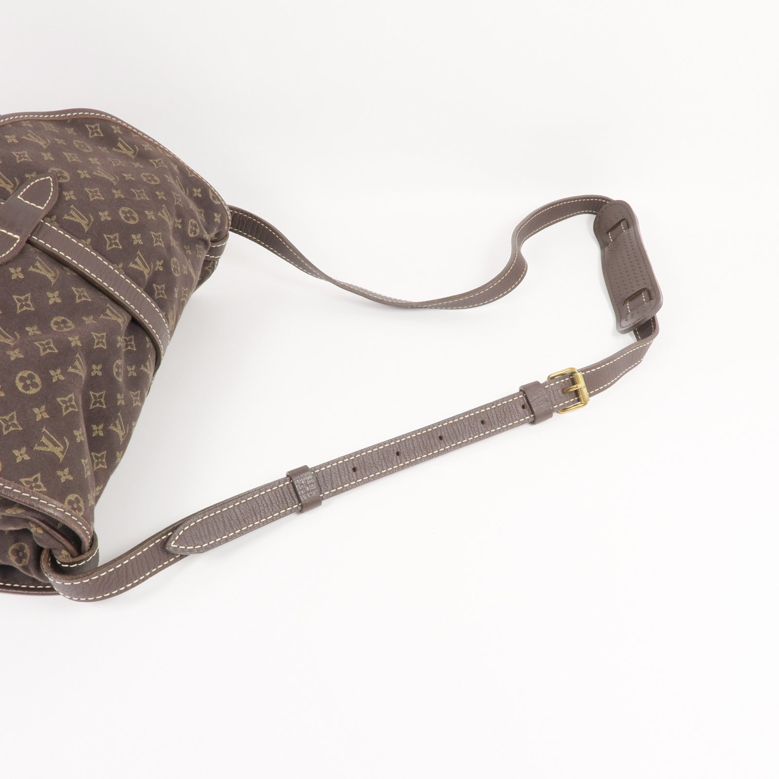 LOUIS VUITTON Monogram Mini Lin Saumur 30金扣肩背袋