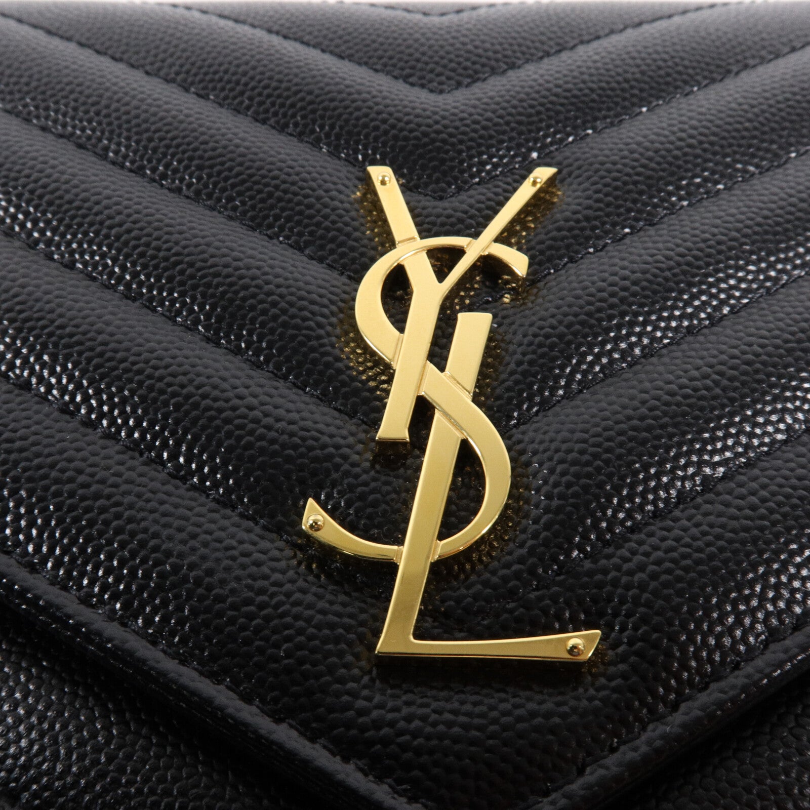 SAINT LAURENT 牛皮皮革Cassandre flap pouch手拿包
