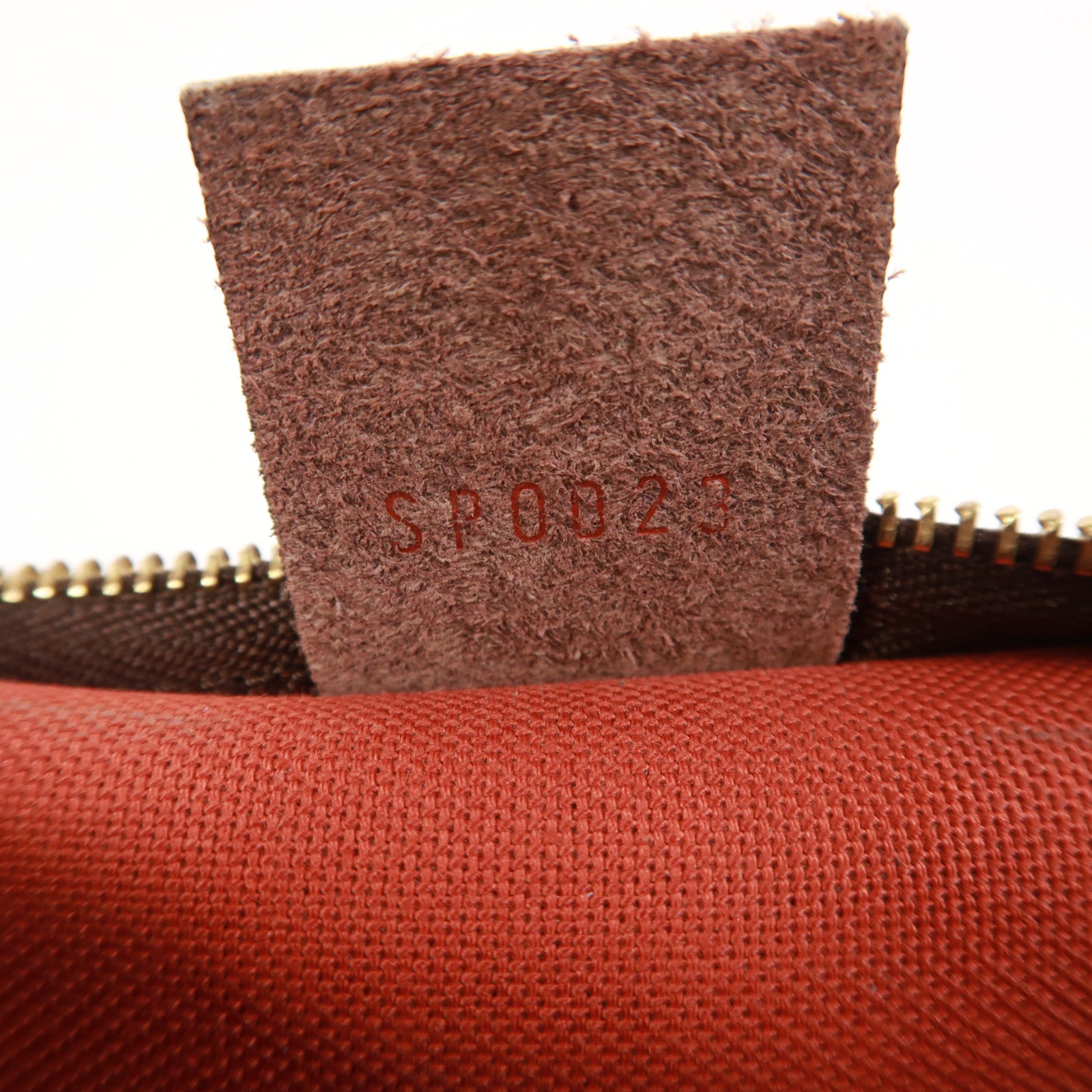 LOUIS VUITTON Damier Trousse Makeup Accessory Pouch金扣手挽袋棕色
