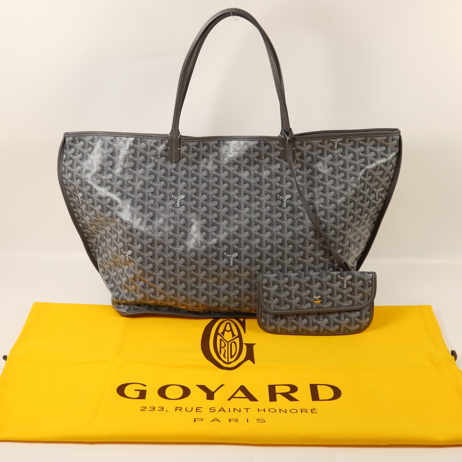 GOYARD 塗層帆布/牛皮皮革Anjou GM手挽袋