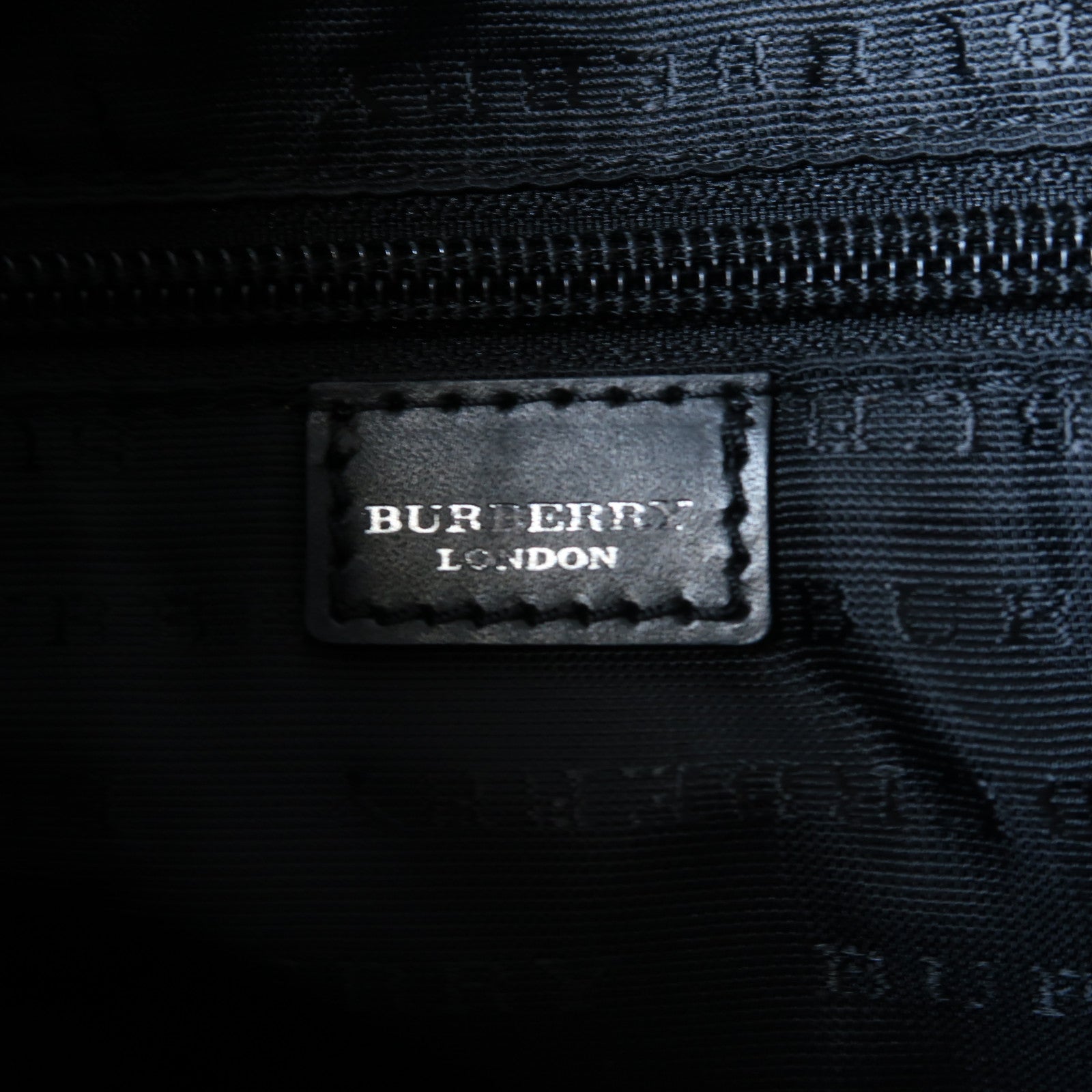 BURBERRY 【激減優惠】帆布Shoulder Bag銀扣手挽肩背兩用袋黑色