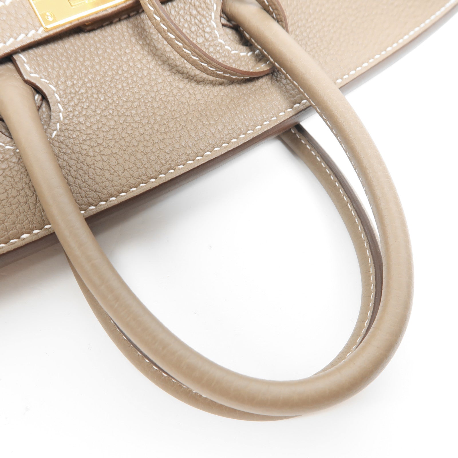 HERMES Togo皮革Birkin 25金扣手挽袋Etoupe