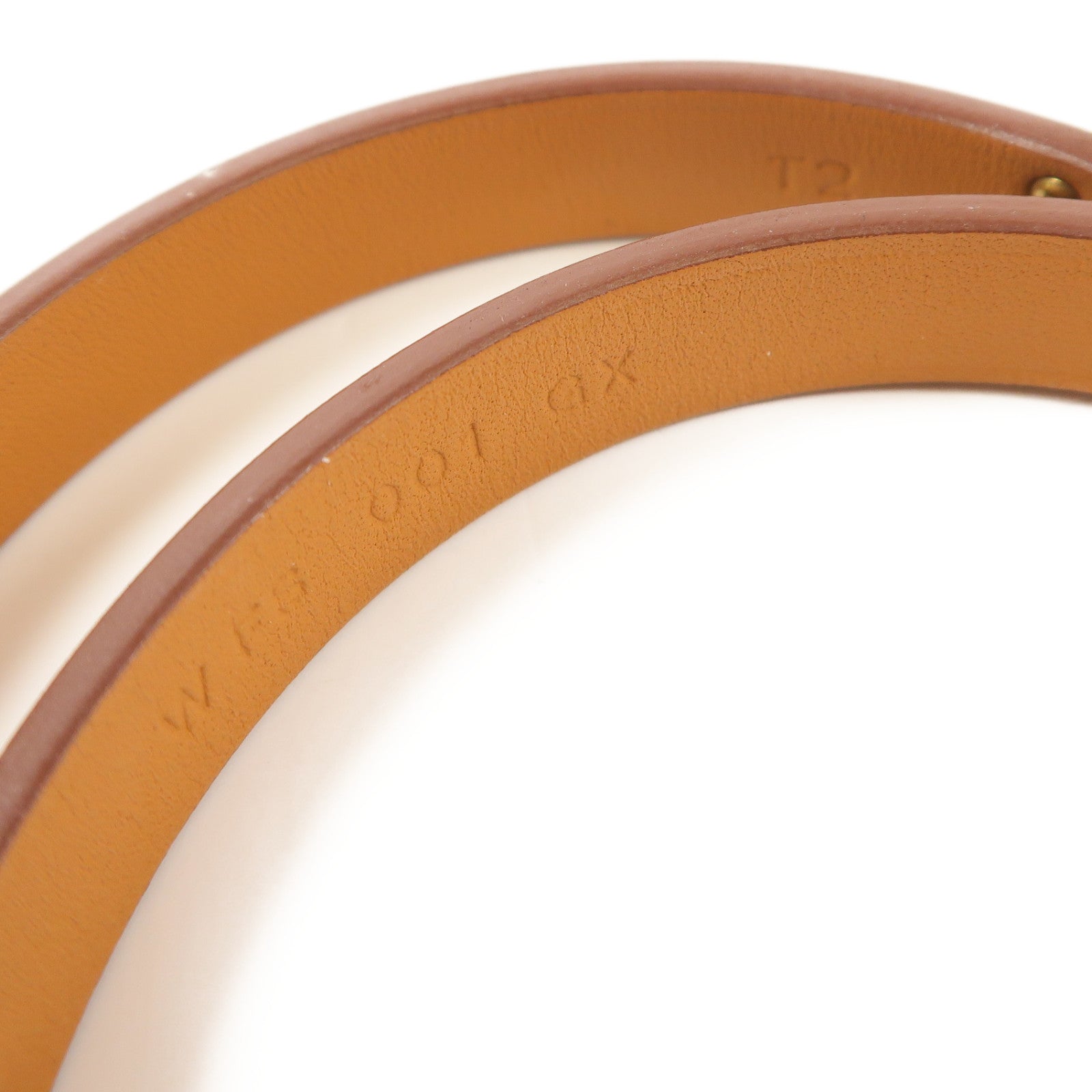HERMES GHW Mini Kelly Double Tour Bracelet Veau Swift Leather Gold
