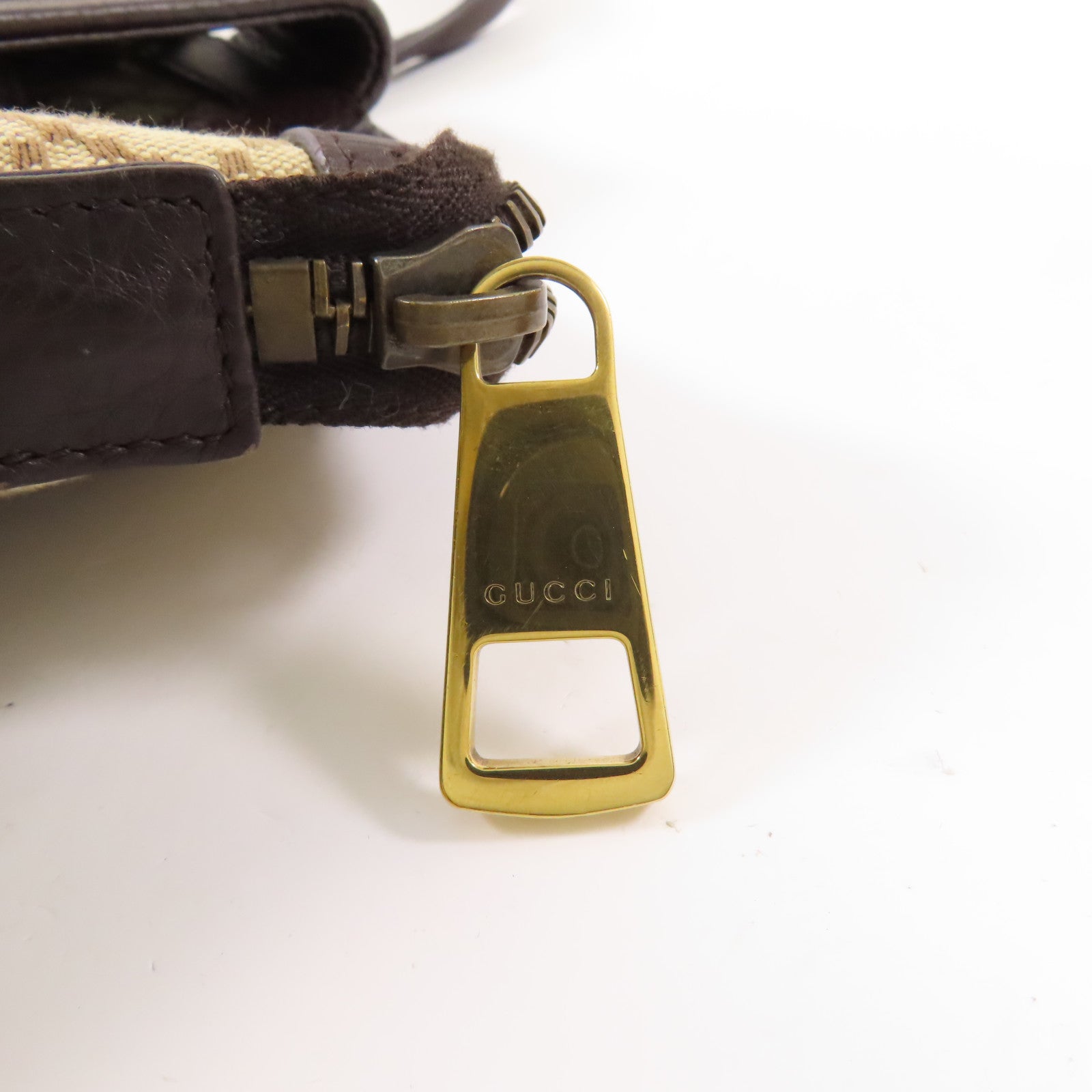 GUCCI 帆布/牛皮皮革Double G Boston Bag金扣波士頓包