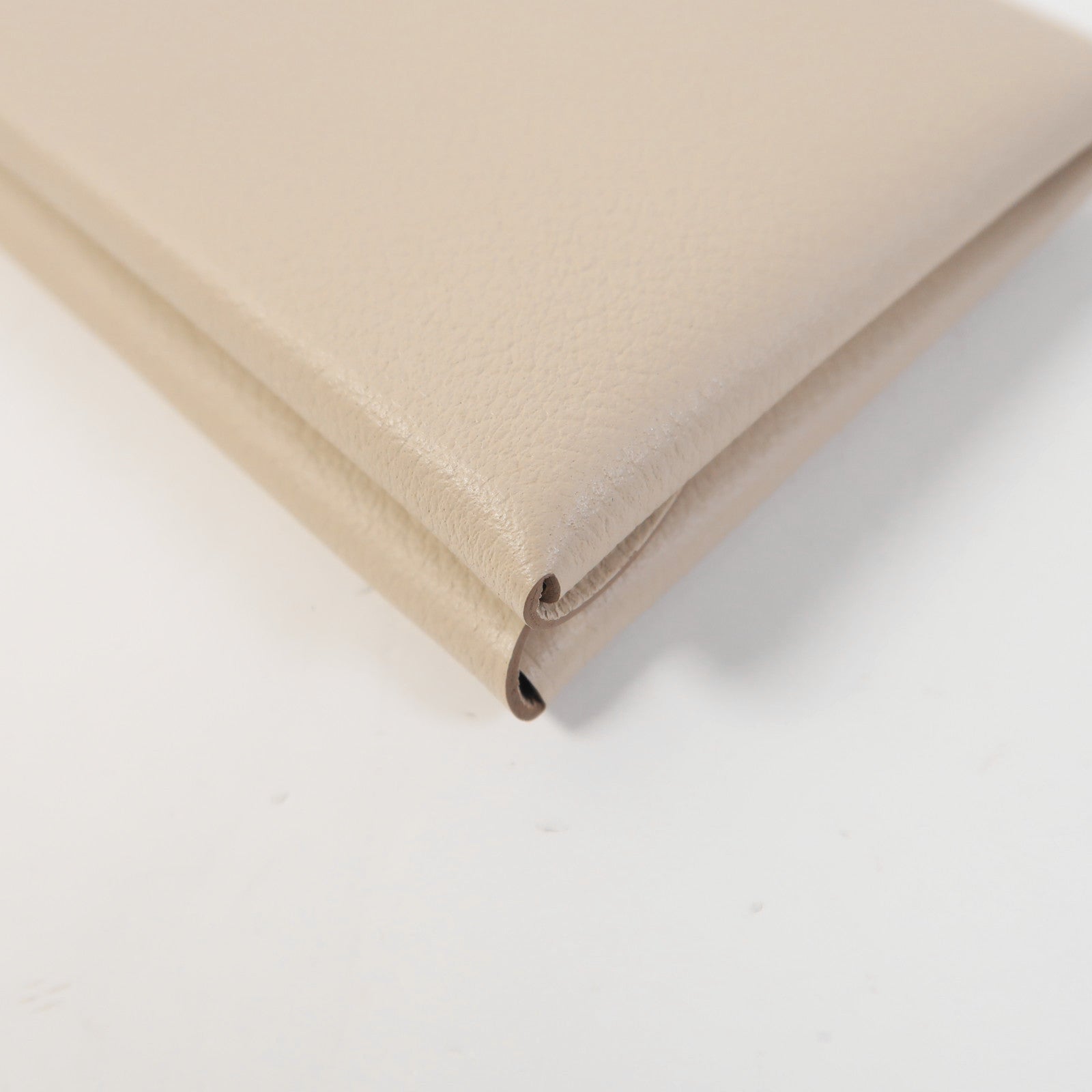 HERMES PHW Calvi Duo Card Case Evercolor Leather Beton