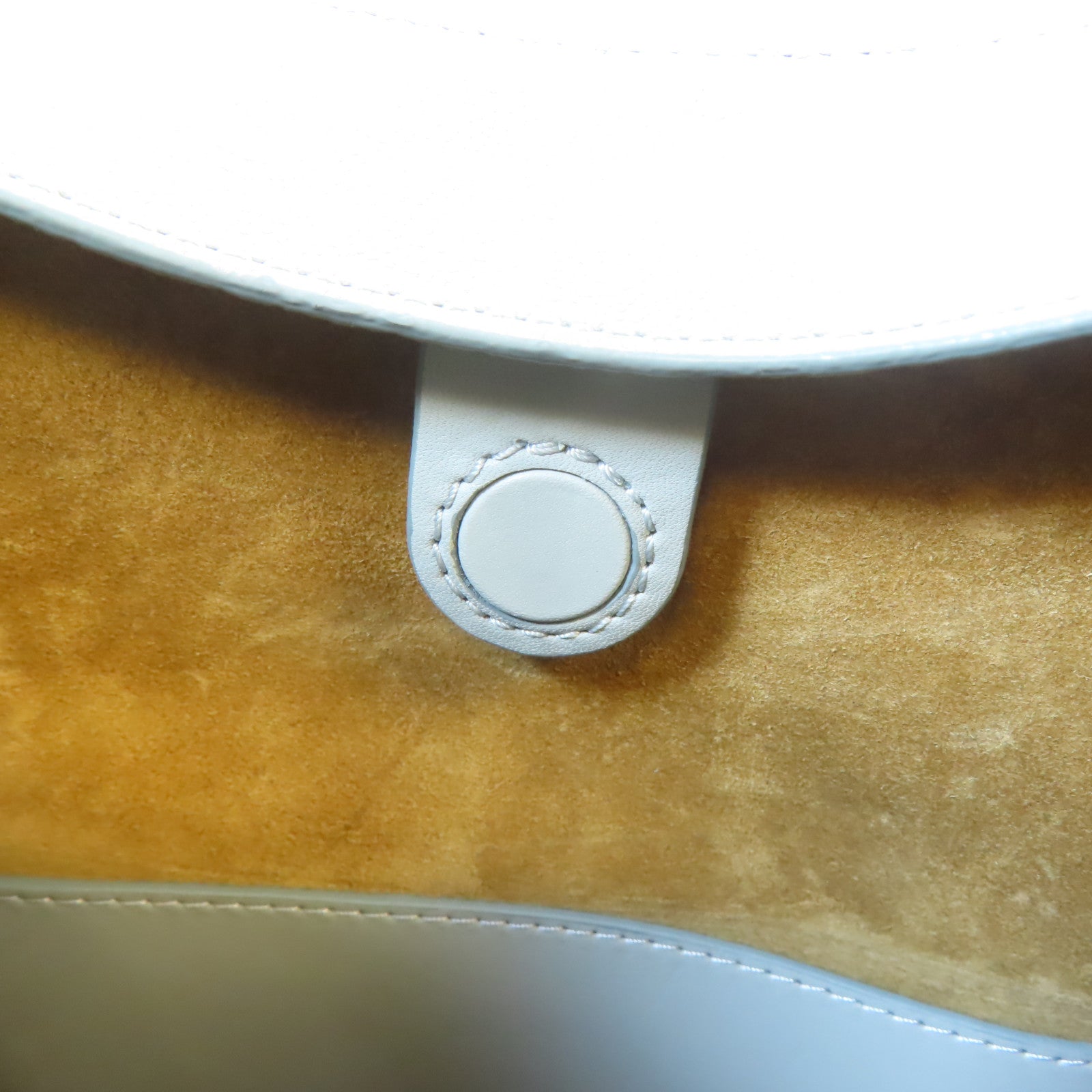 LOEWE GHW Luna Bag Shoulder Handbag Calfskin Leather Gray