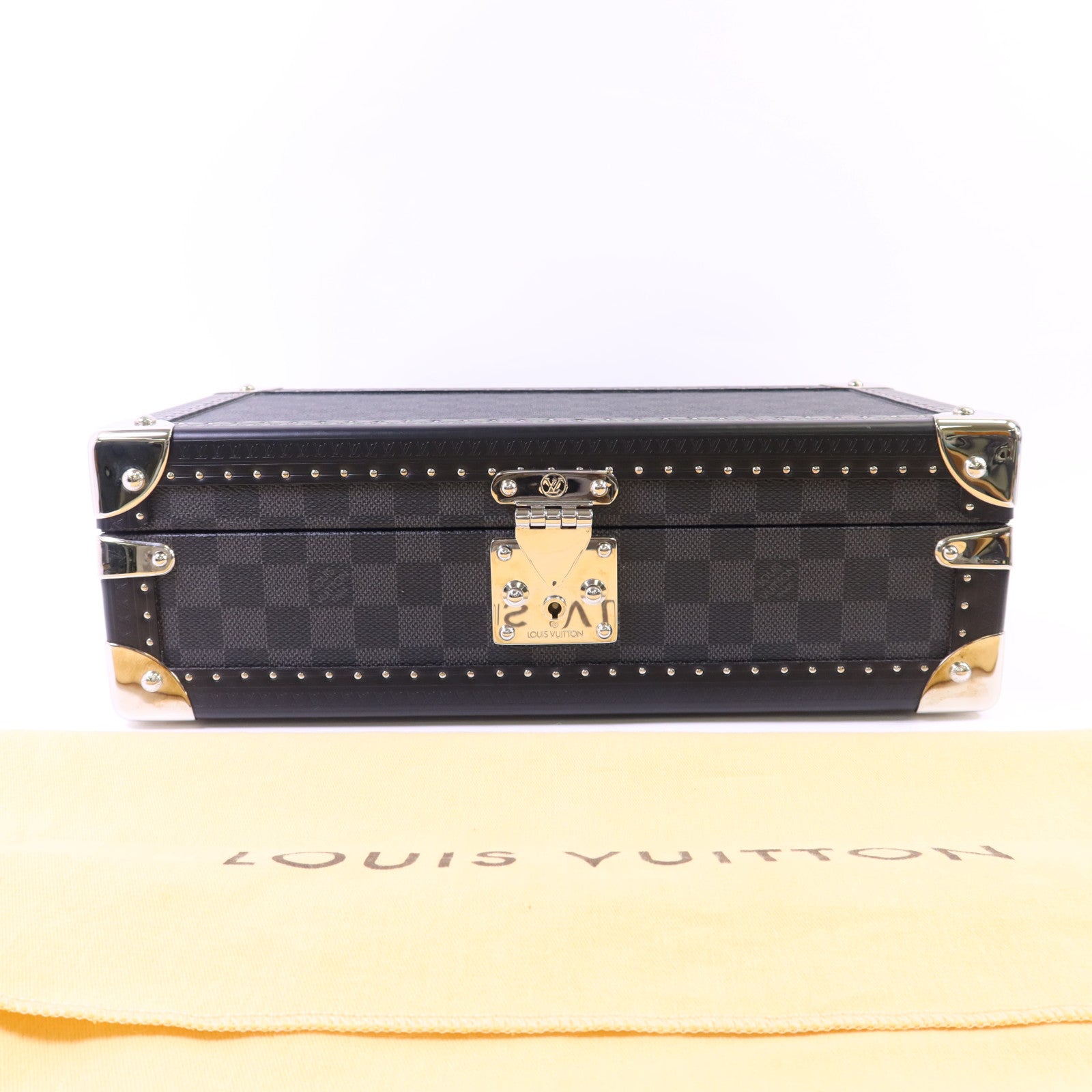 LOUIS VUITTON Damier Graphite Coffret 8 Montres銀扣手錶收納盒