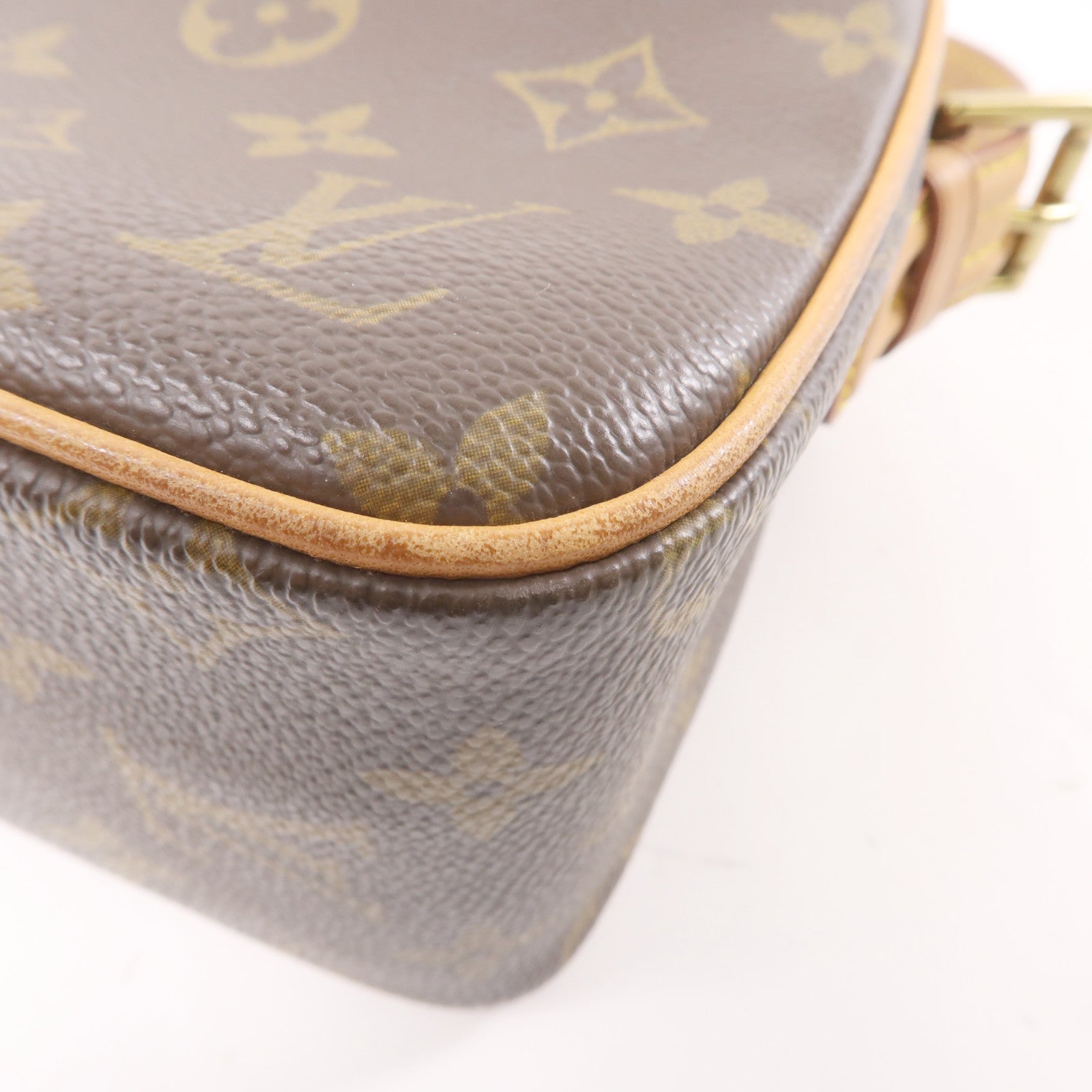 LOUIS VUITTON Monogram Viva Cite MM金扣肩背袋棕色