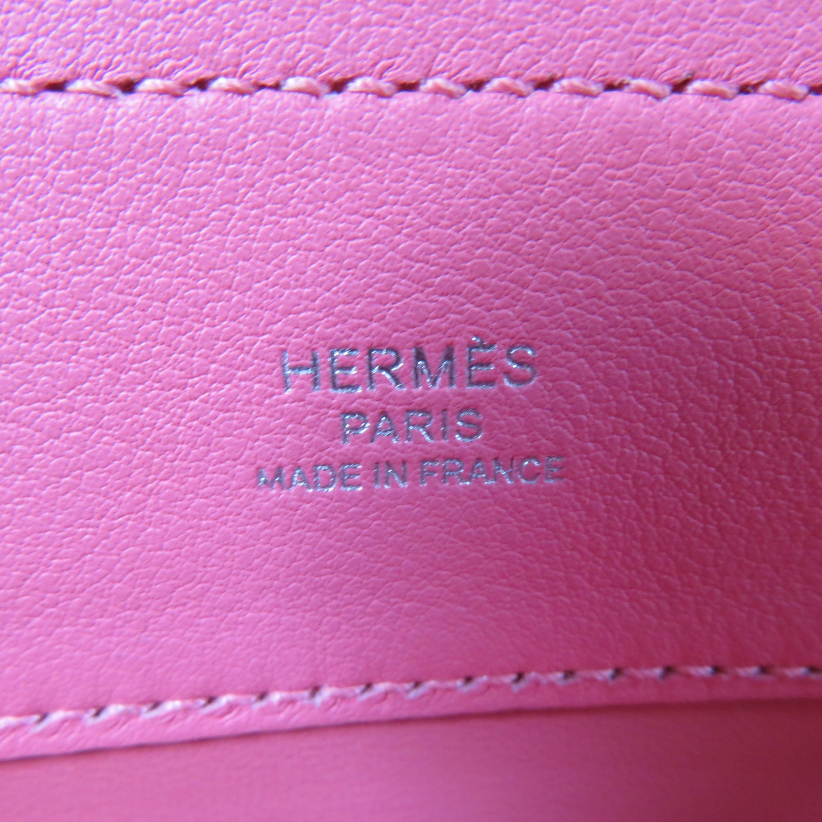 HERMES 【清倉大減價】Swift皮革Aline銀扣肩背袋Rose Azalee 杜鵑粉紅色