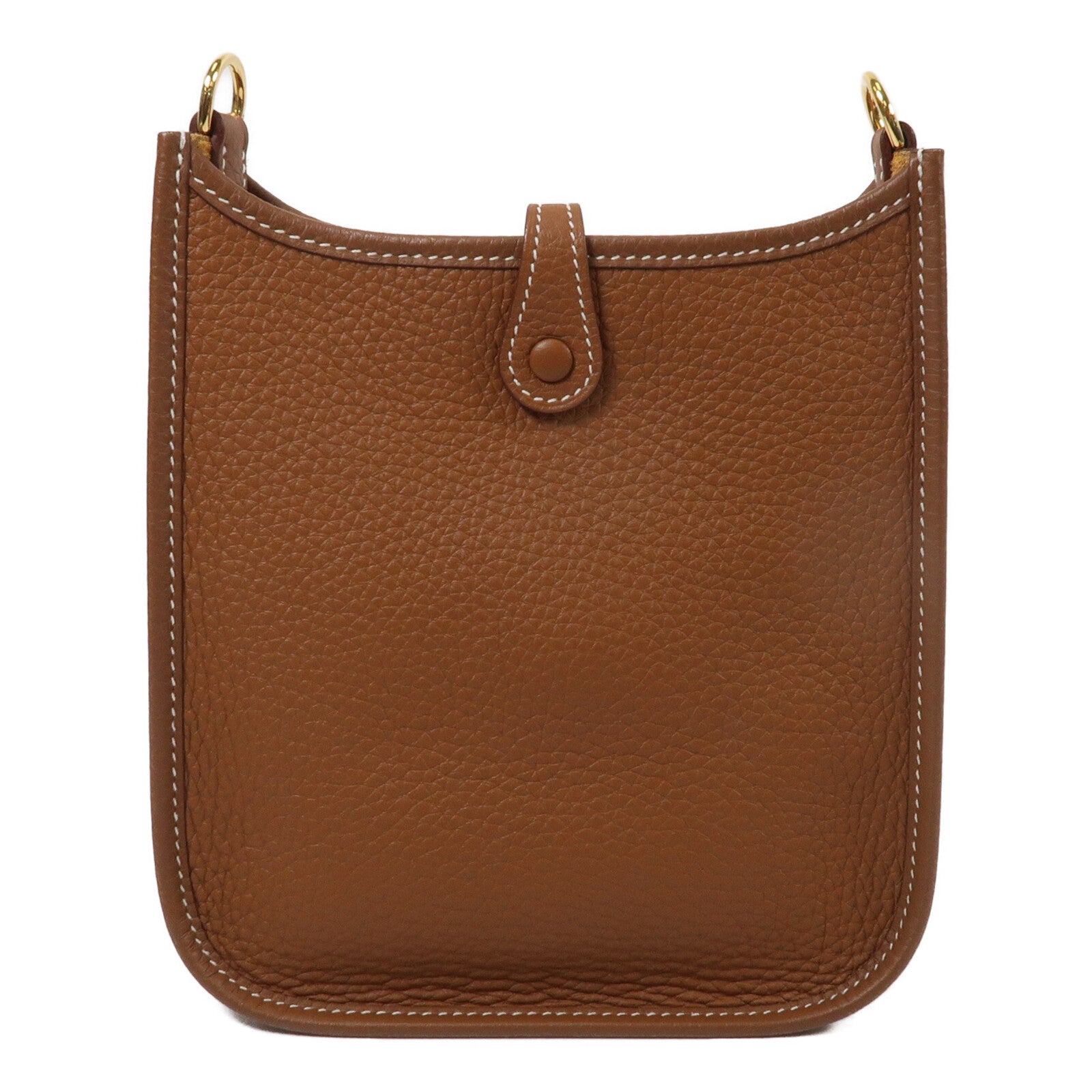 HERMES Clemence皮革Evelyne TPM肩背袋Gold