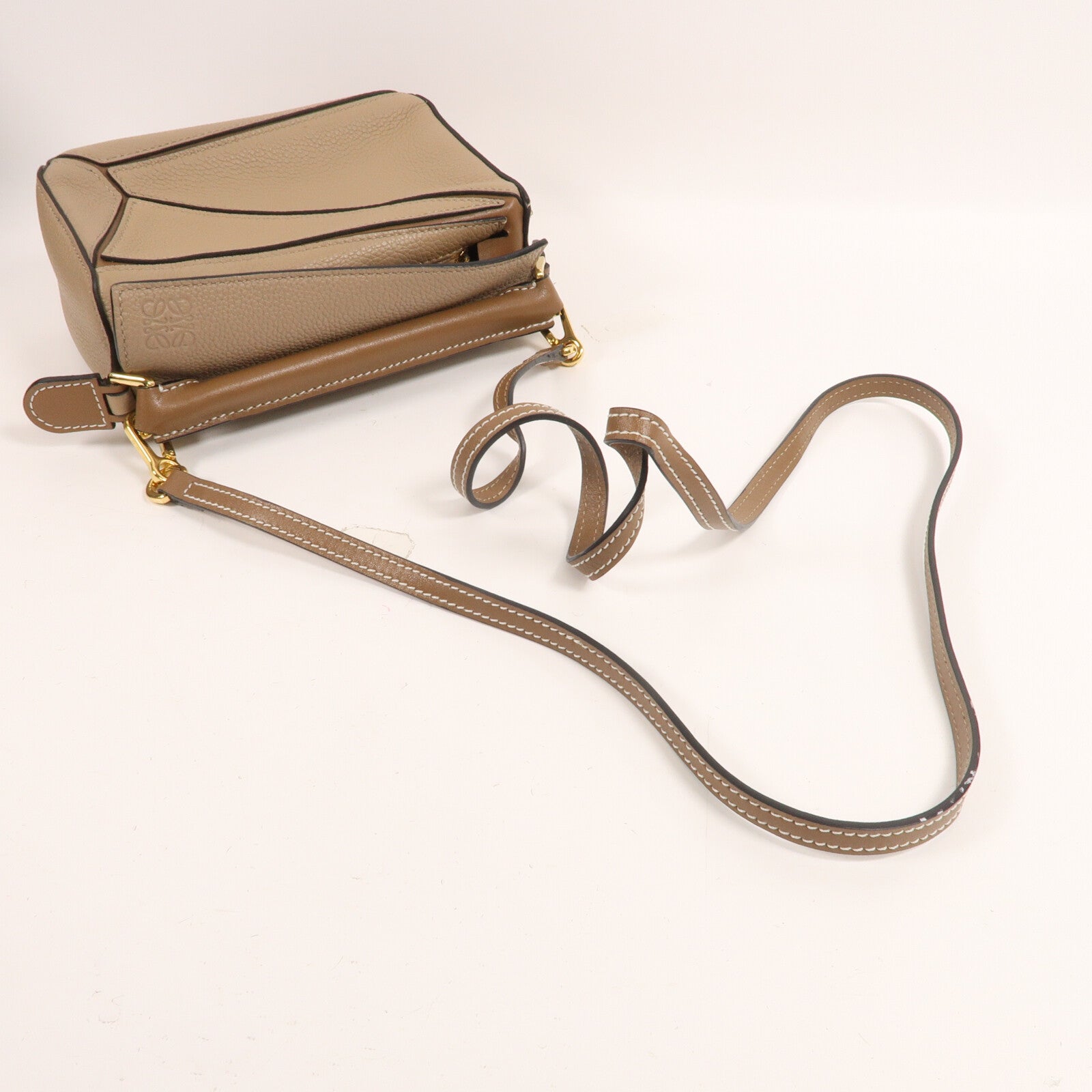 LOEWE 牛皮皮革Mini Puzzle手挽肩背兩用袋