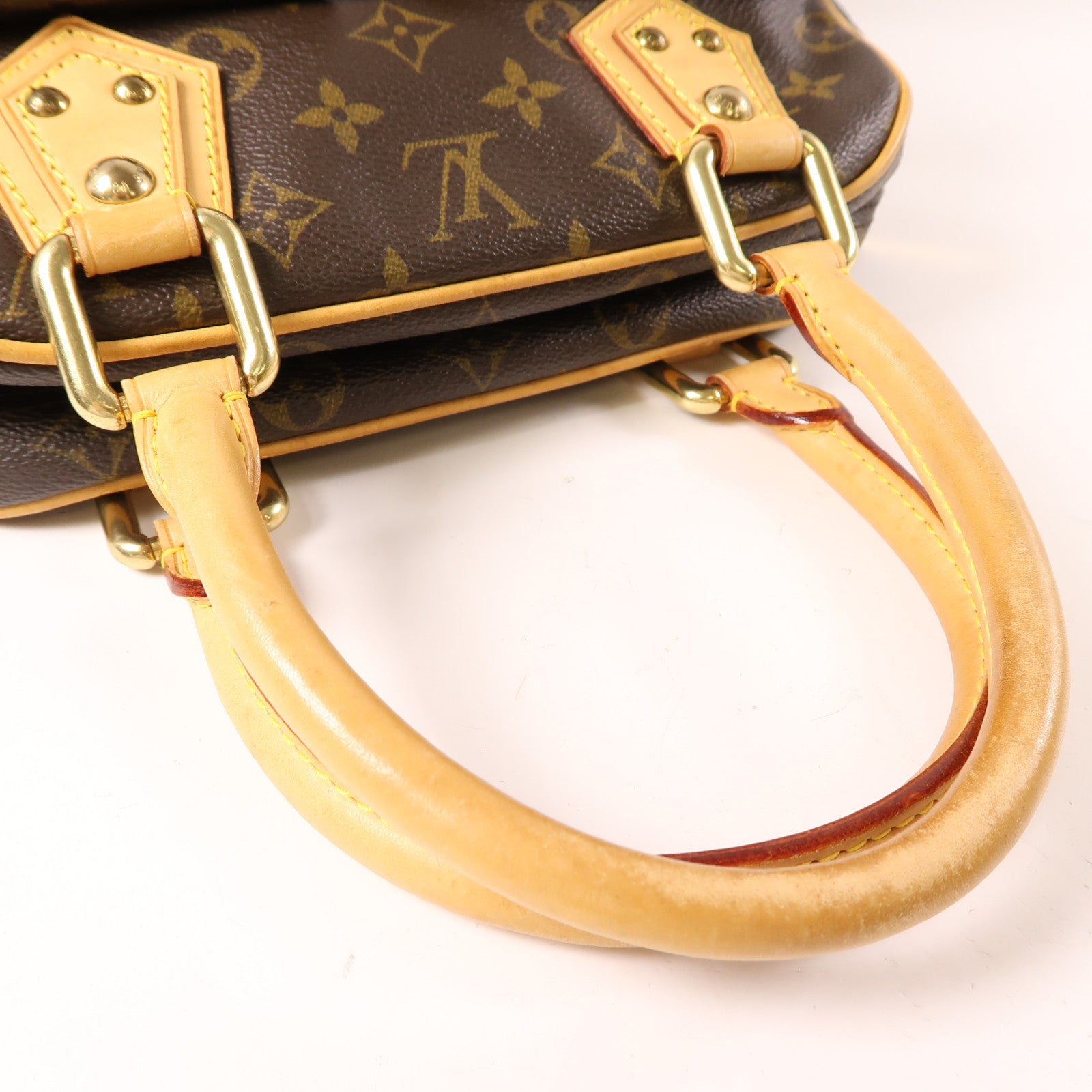 LOUIS VUITTON LV GHW Manhattan PM Handbag M40026 Monogram Brown