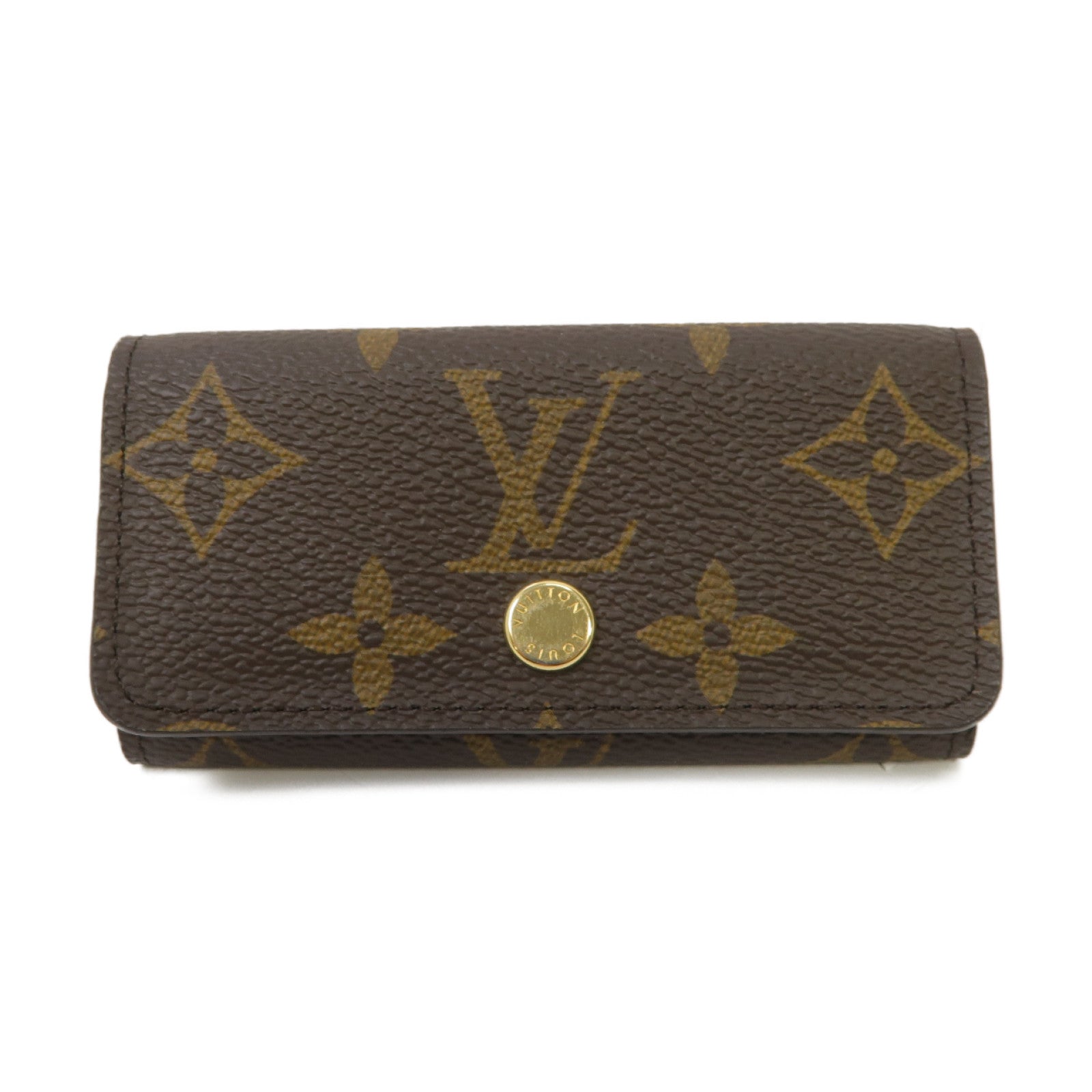 LOUIS VUITTON Monogram Key Holder金扣鑰匙套啡色