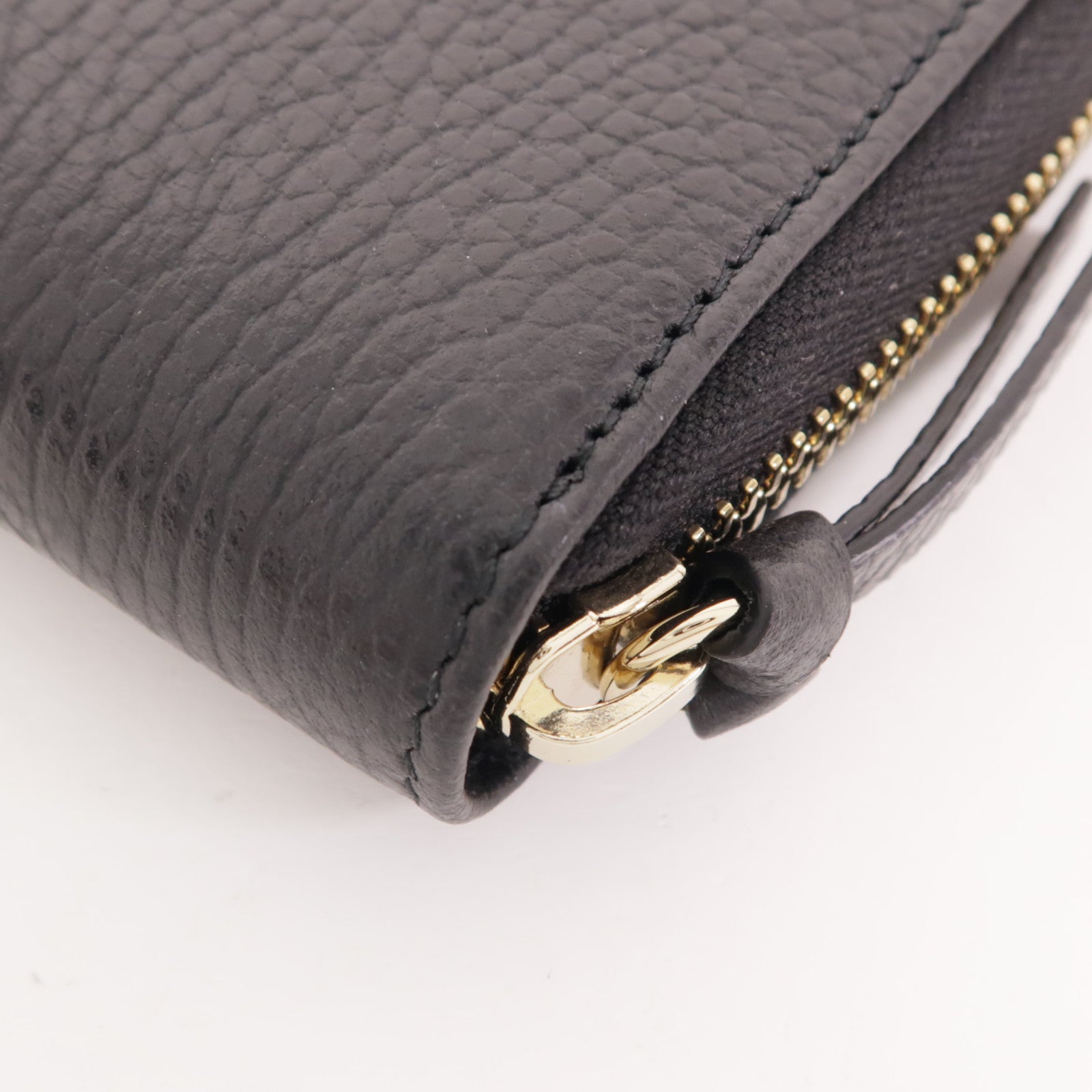 GUCCI GG GHW Long Wallet 354497 Calfskin Leather Black