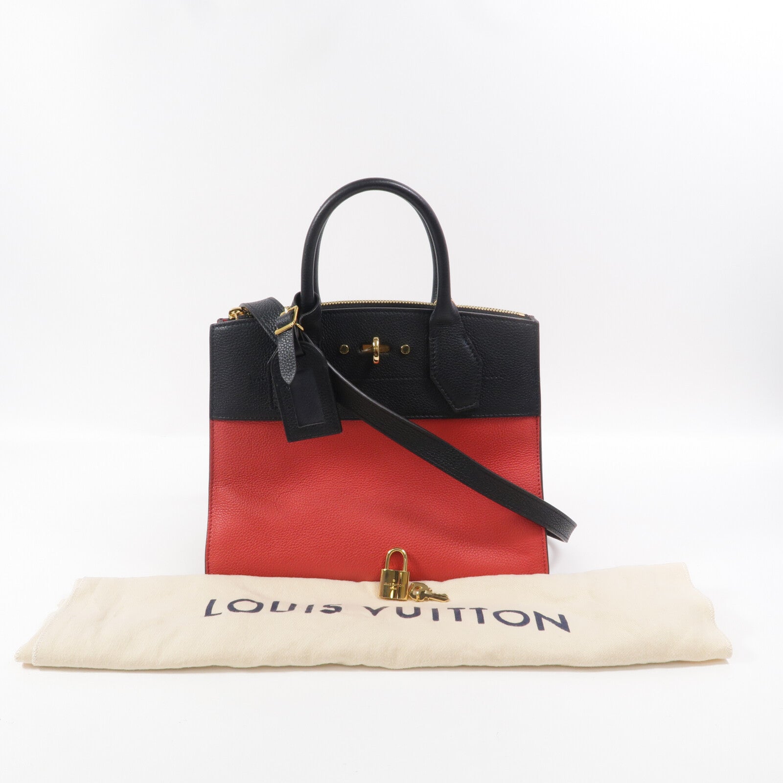 LOUIS VUITTON 牛皮皮革City Steamer PM手挽肩背兩用袋