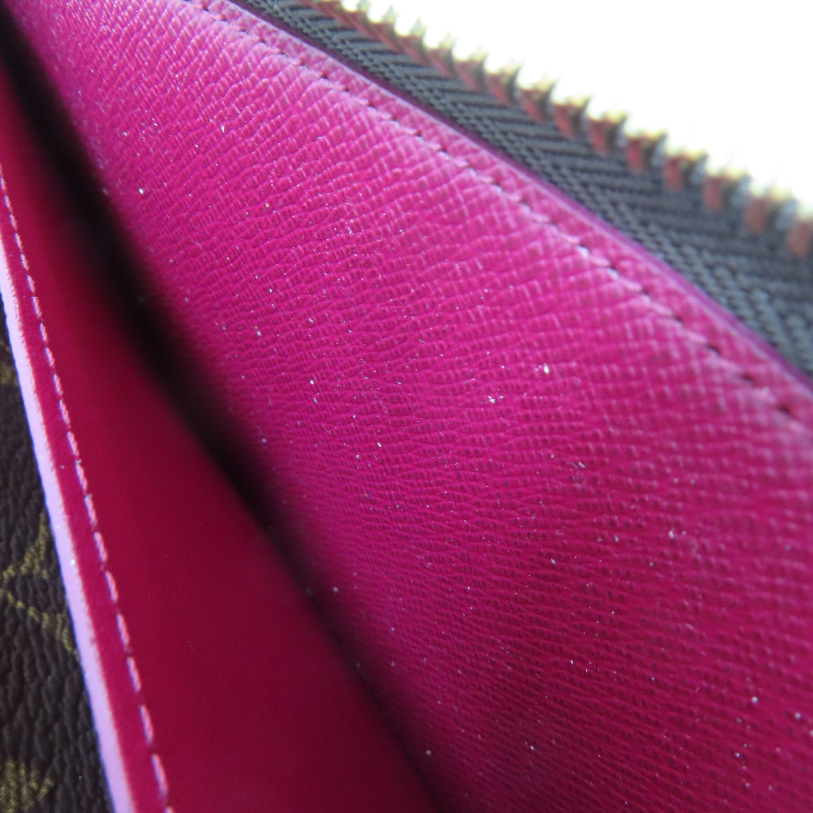 LOUIS VUITTON Monogram Zipper Wallet金扣長錢包啡色